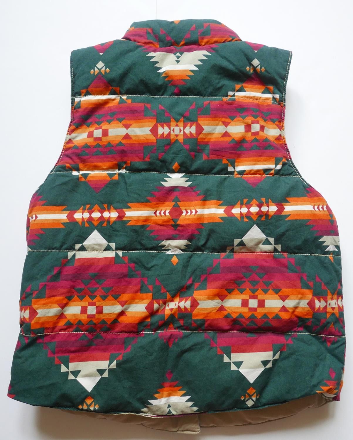 Ralph Lauren Denim Supply Vest Puffer Aztec Reversible S