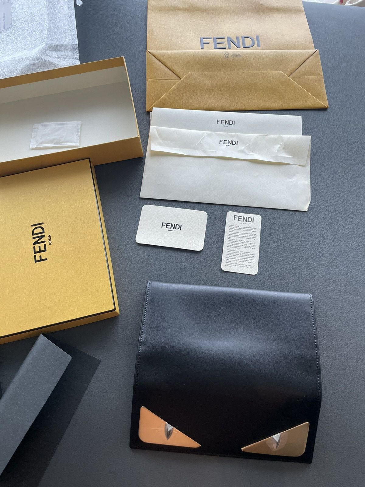 Fendi SoldOut Limited Edition Iconic Monster Leather Wallet Unisex Size ONE SIZE - 12 Thumbnail