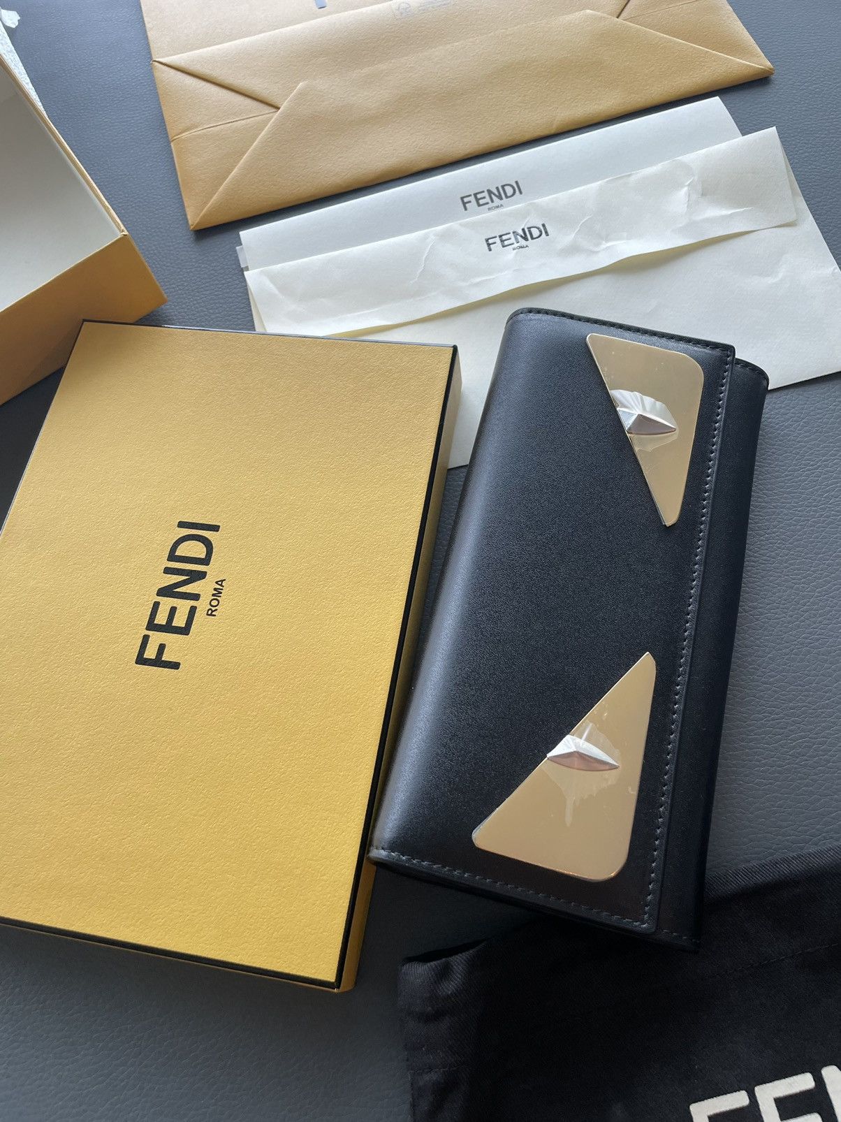 Fendi SoldOut Limited Edition Iconic Monster Leather Wallet Unisex Size ONE SIZE - 3 Thumbnail