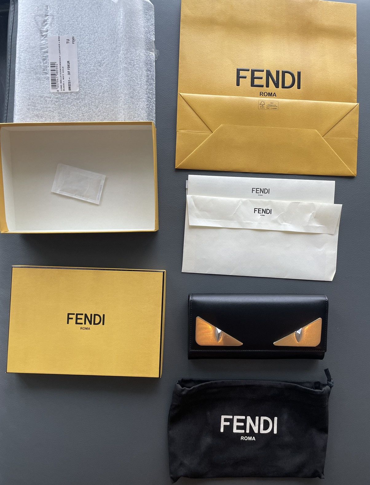 Fendi SoldOut Limited Edition Iconic Monster Leather Wallet Unisex Size ONE SIZE - 4 Thumbnail