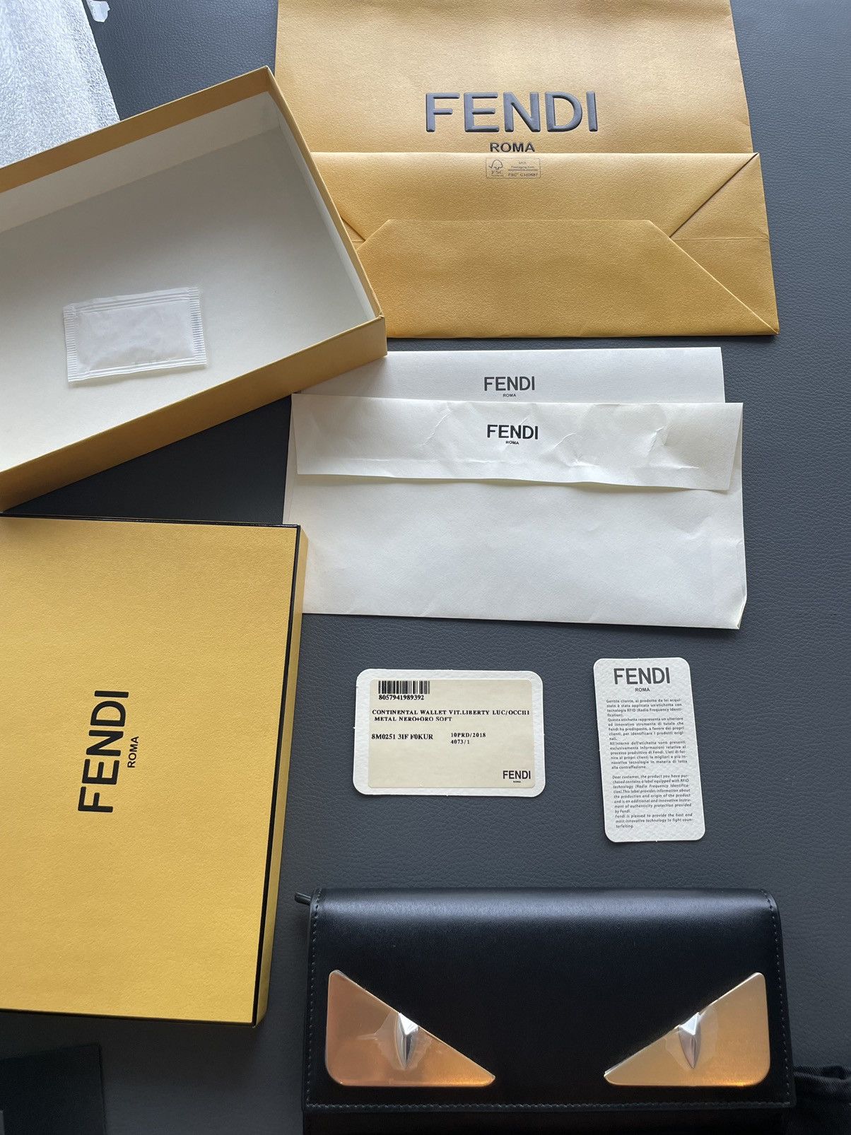 Fendi SoldOut Limited Edition Iconic Monster Leather Wallet Unisex Size ONE SIZE - 25 Thumbnail
