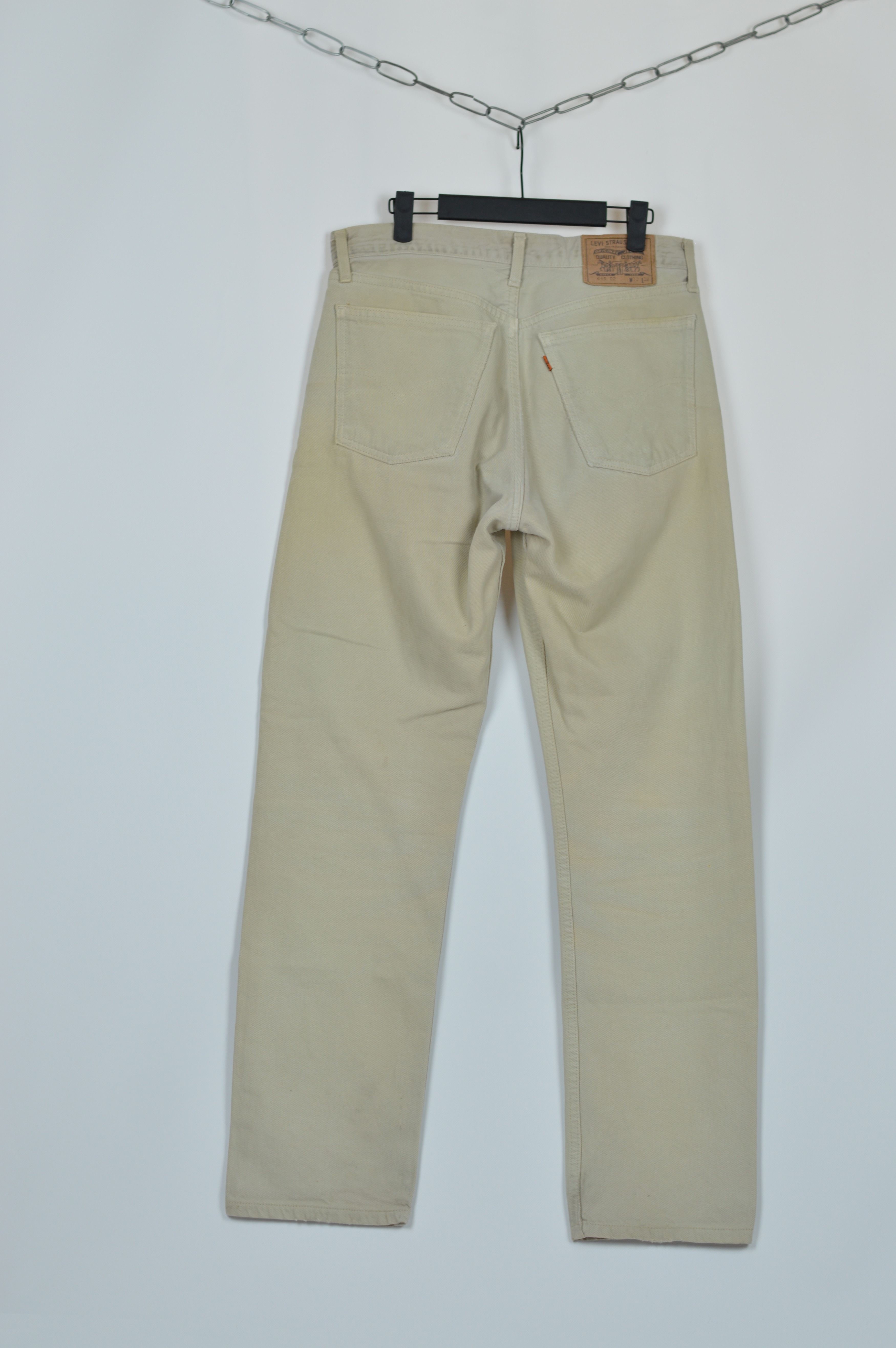 Vintage Levi's 615 02 Orange Tab Beige Denim Pant