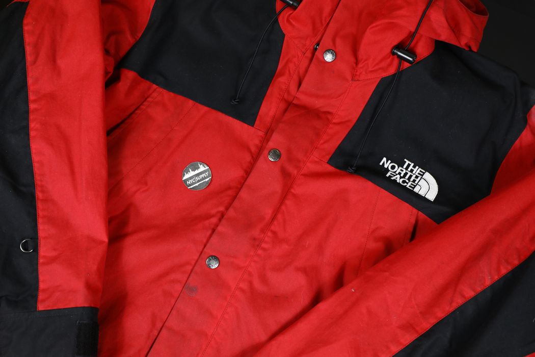 Supreme FW12 Supreme TNF Waxed Leather Mountain Parka Jacket Red | Grailed