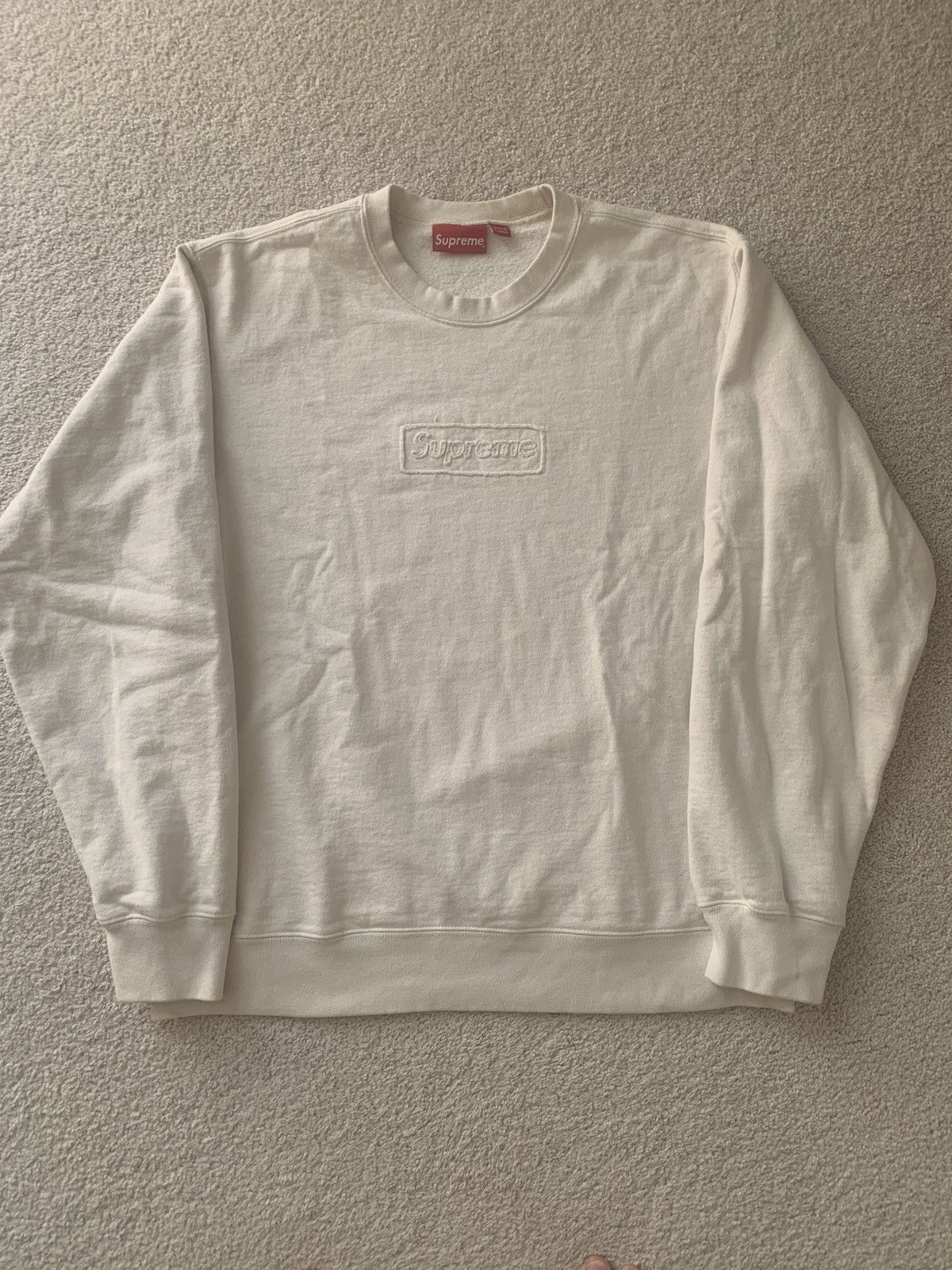 Supreme L Supreme Cutout Box Logo Crewneck | Grailed