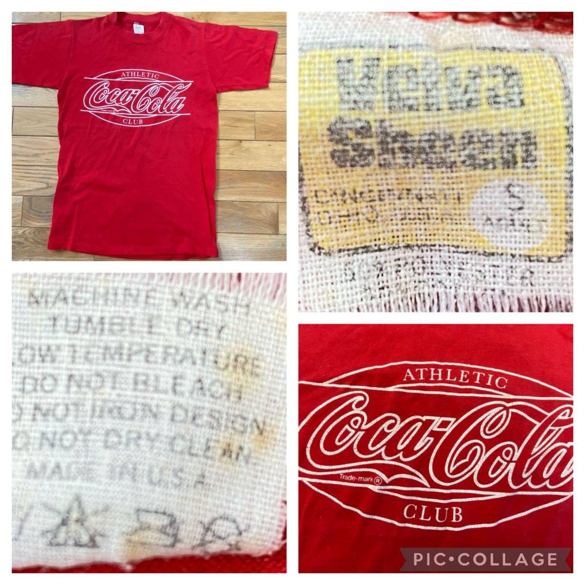 Coca Cola × Vintage VTG 70s 80s Coca Cola Club Velva Sheen 5050 Yellow Tag Size US S / EU 44-46 / 1 - 1 Thumbnail