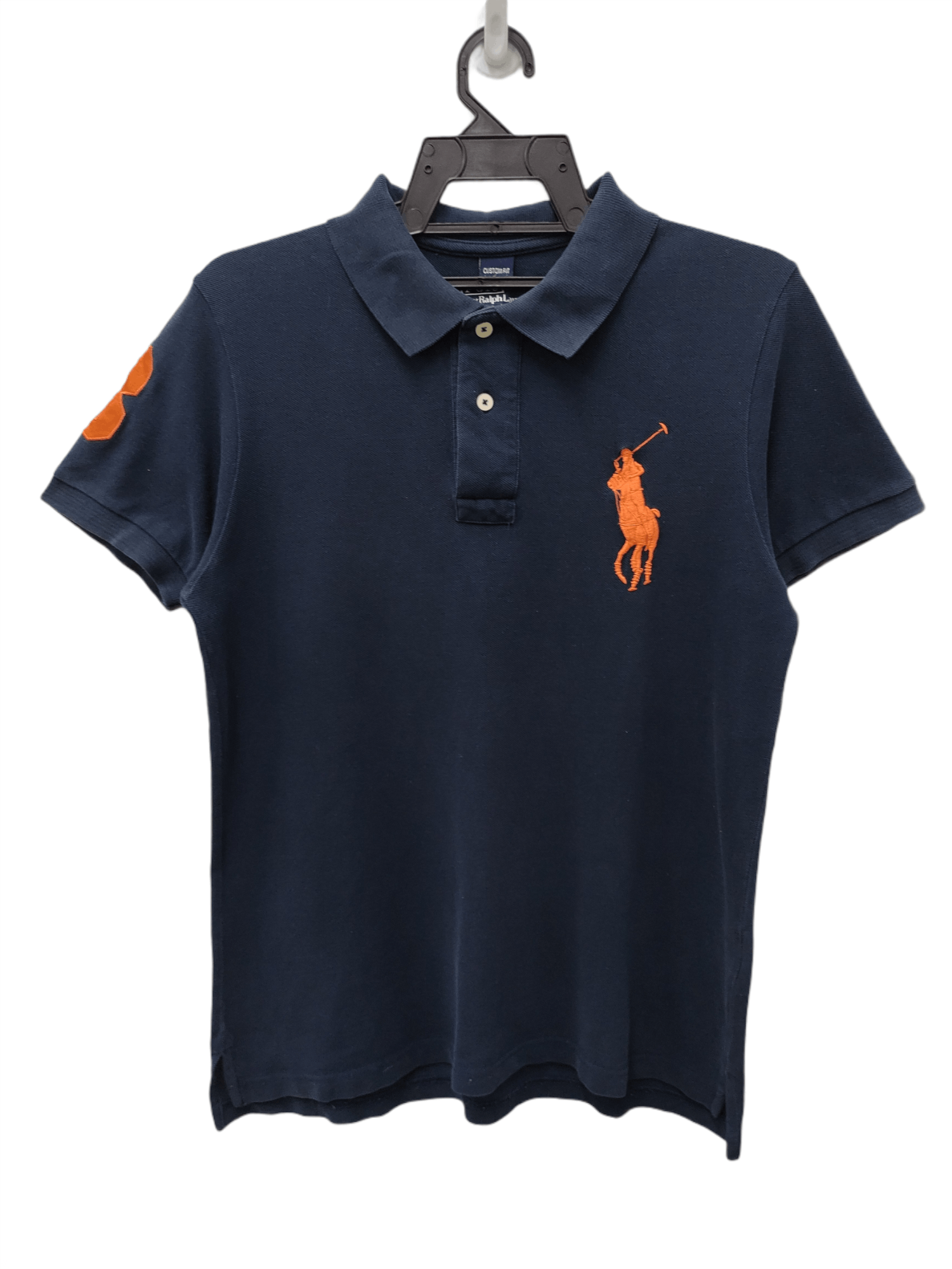 Polo Ralph Lauren VINTAGE POLO RALPH LAUREN NAVY BLUE ORANGE LOGO POLO SHIRT Size US M / EU 48-50 / 2 - 1 Thumbnail
