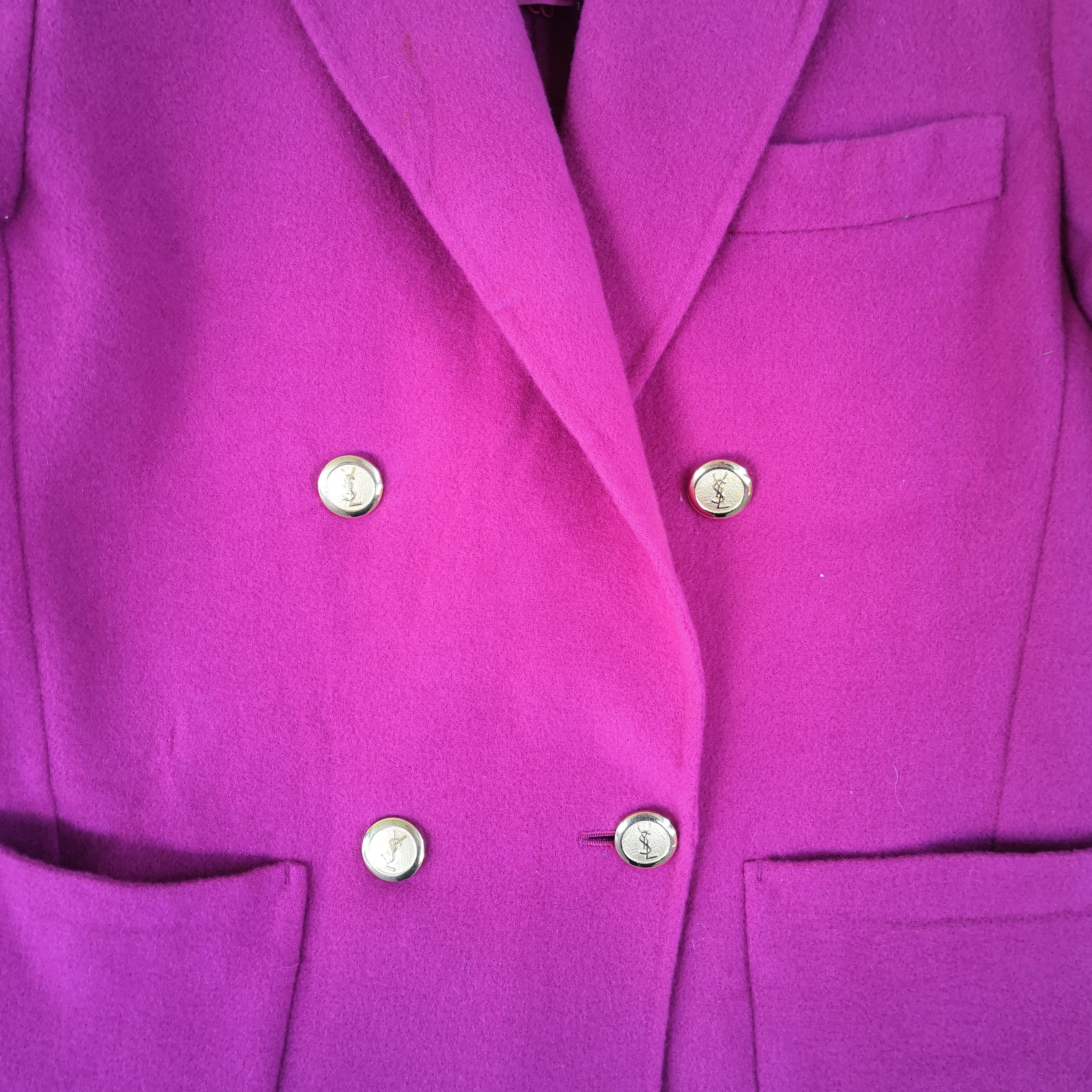 Yves Saint Laurent Vintage Yves Saint Laurent YSL Coat Jacket Blazer BS54386. Size M / US 6-8 / IT 42-44 - 6 Thumbnail