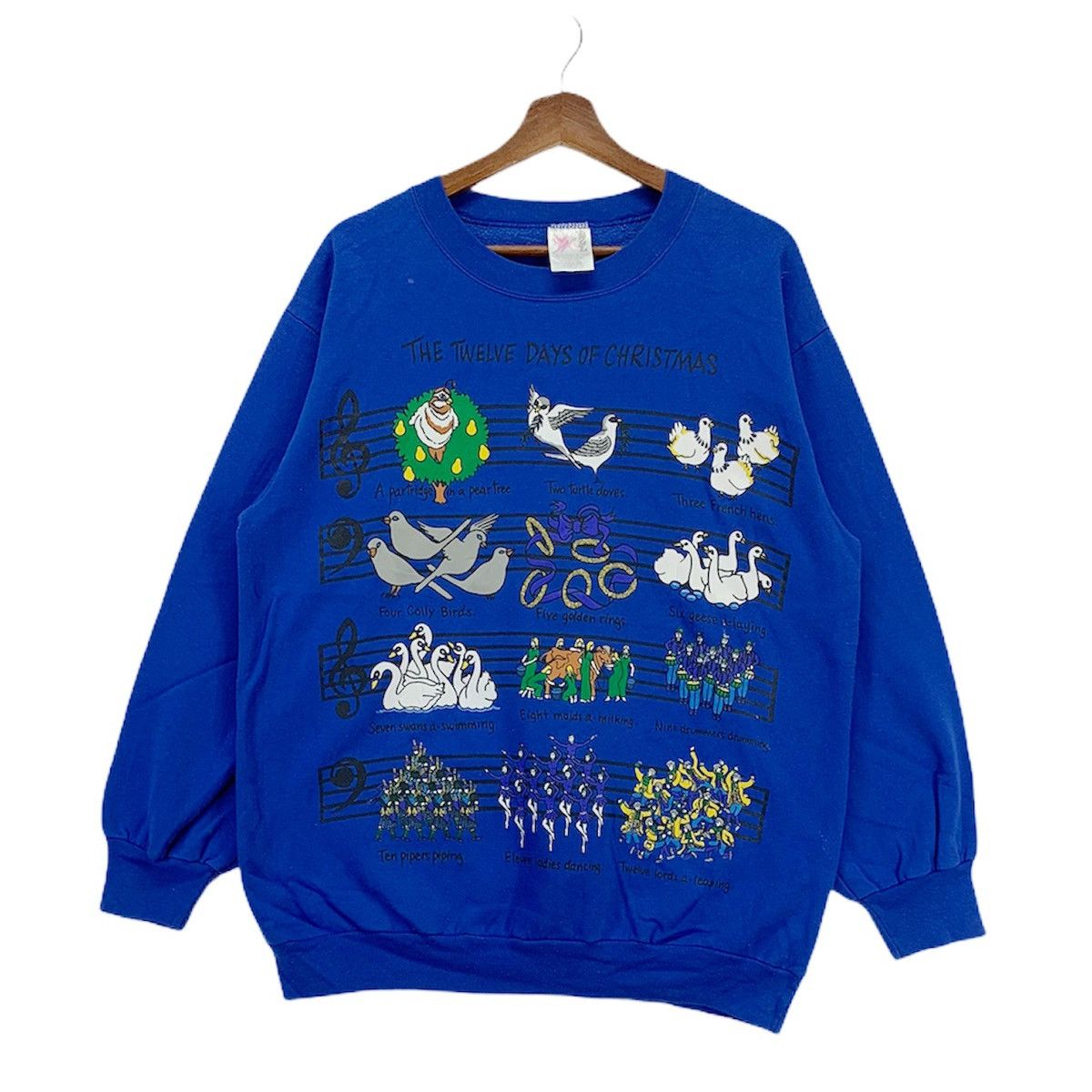 Vintage The Twelve Days Of Christmas Crewneck