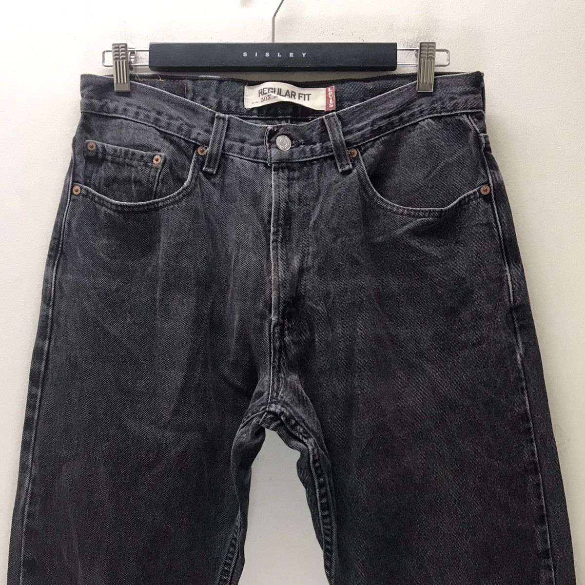 Levi's Vintage Y2K Levis 505 Regular Fit Denim Black Faded Size US 34 / EU 50 - 3 Thumbnail