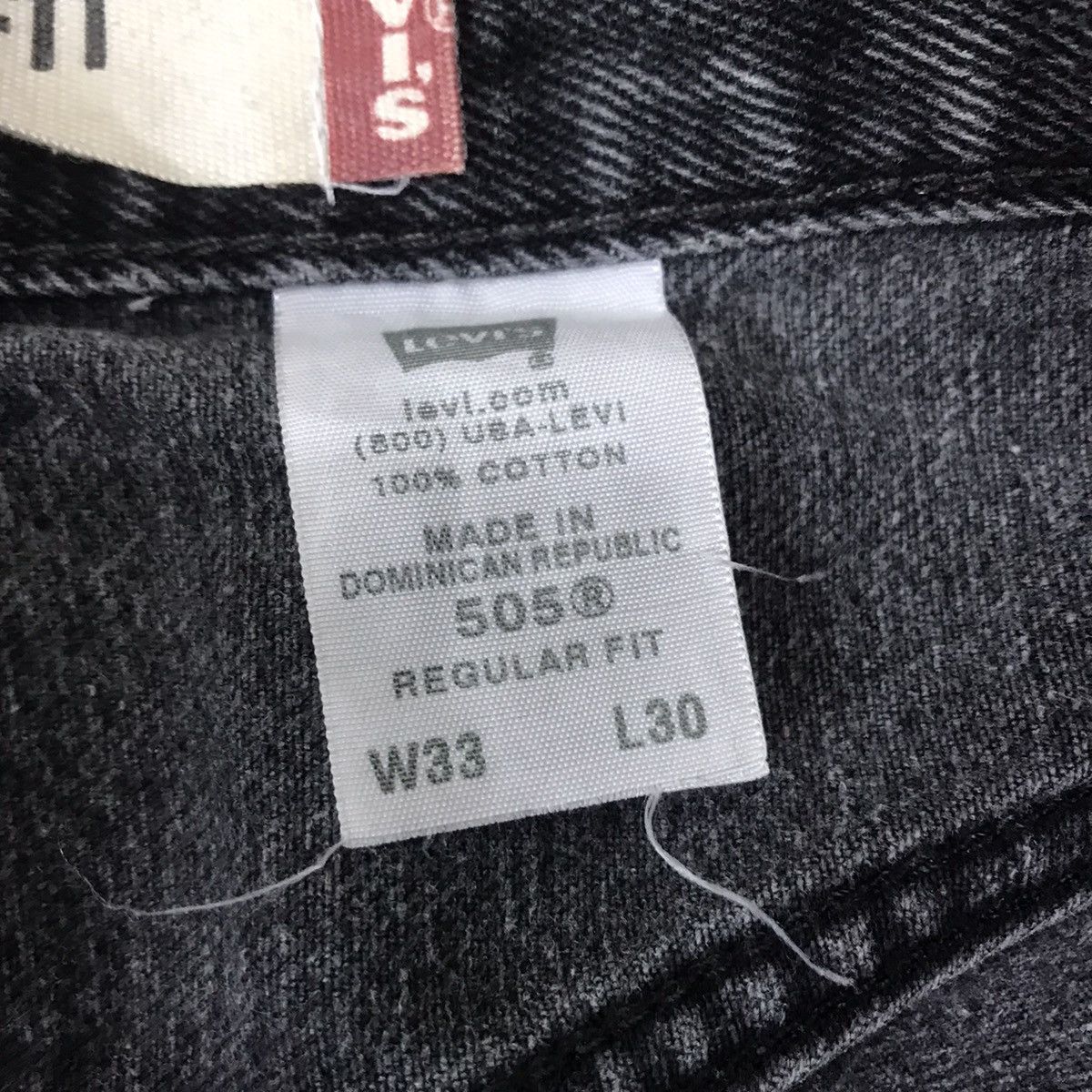 Levi's Vintage Y2K Levis 505 Regular Fit Denim Black Faded Size US 34 / EU 50 - 19 Thumbnail