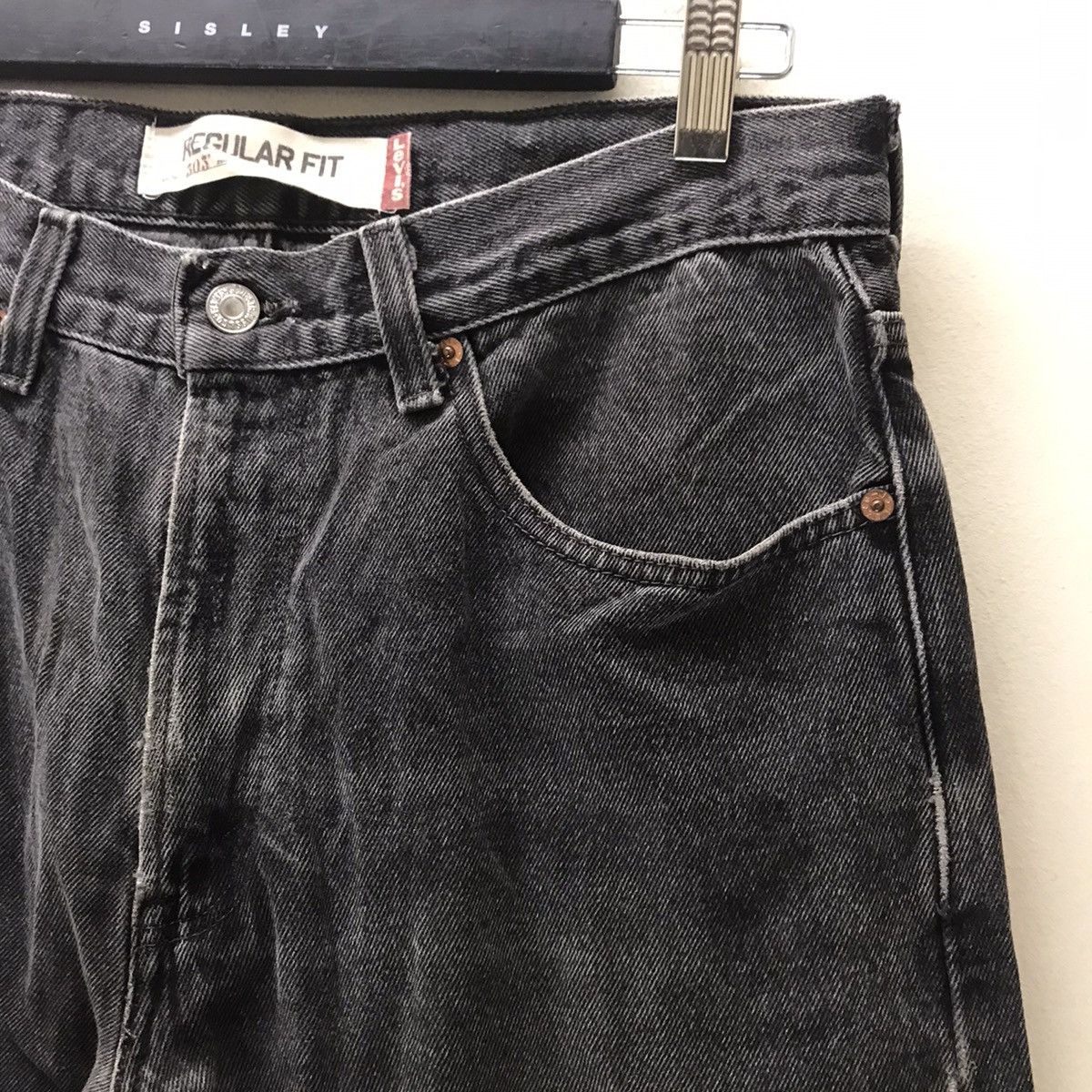 Levi's Vintage Y2K Levis 505 Regular Fit Denim Black Faded Size US 34 / EU 50 - 5 Thumbnail