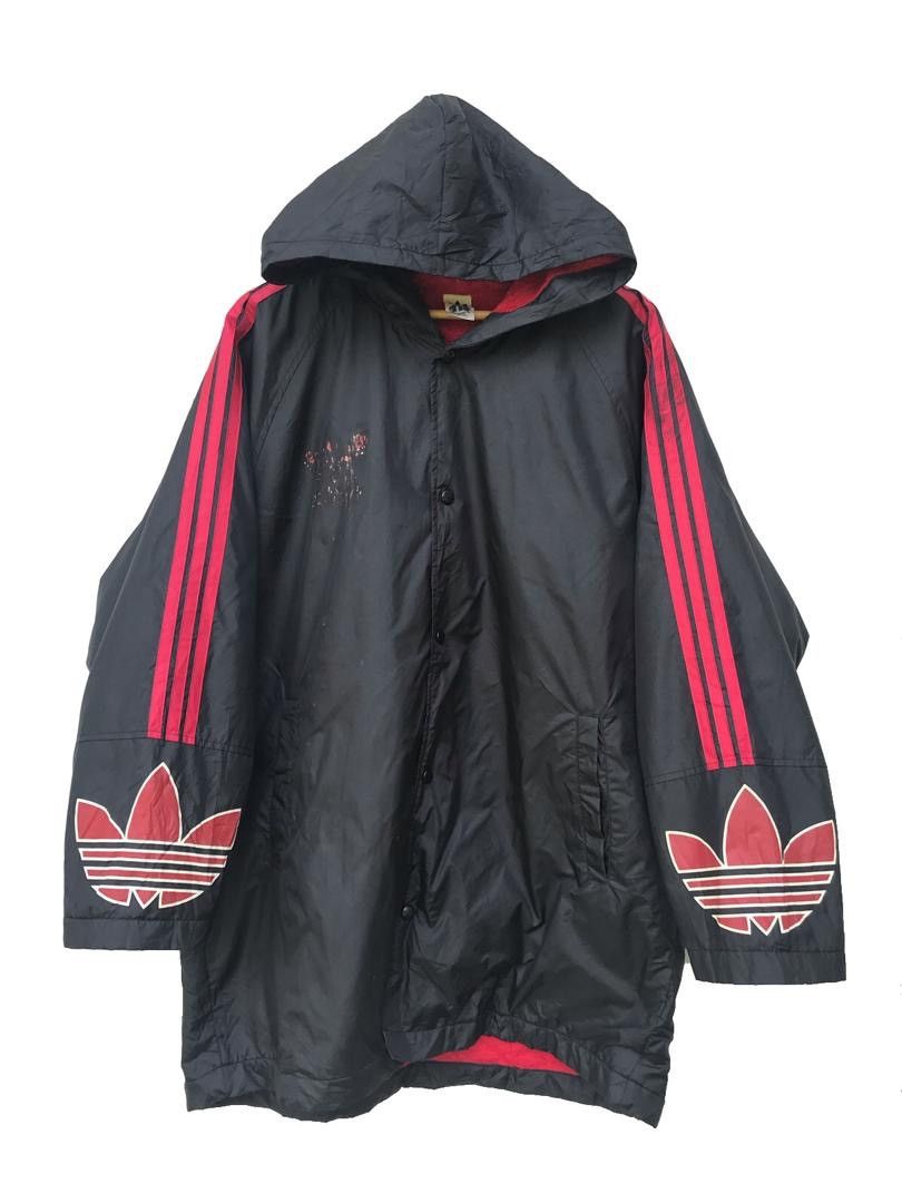 Adidas × Japanese Brand Vintage 90s Adidas Big logo Long jacket Size US XL / EU 56 / 4 - 2 Thumbnail