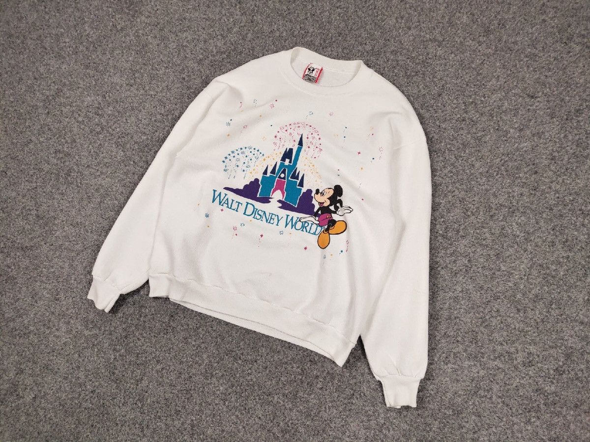 Mickey Mouse Vintage 80s Walt Disney Mickey Mouse Made In USA Sweatshirt Size US L / EU 52-54 / 3 - 3 Thumbnail