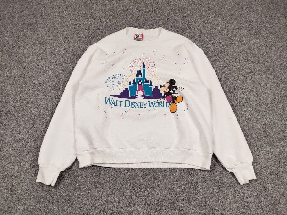 Mickey Mouse Vintage 80s Walt Disney Mickey Mouse Made In USA Sweatshirt Size US L / EU 52-54 / 3 - 2 Thumbnail