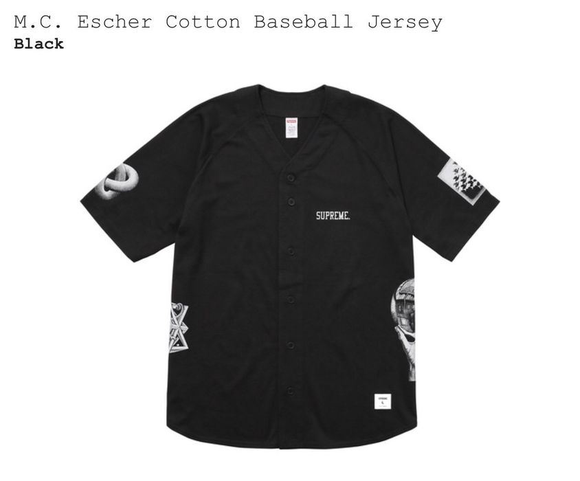 Supreme MC Escher Jersey Black Size M | Grailed