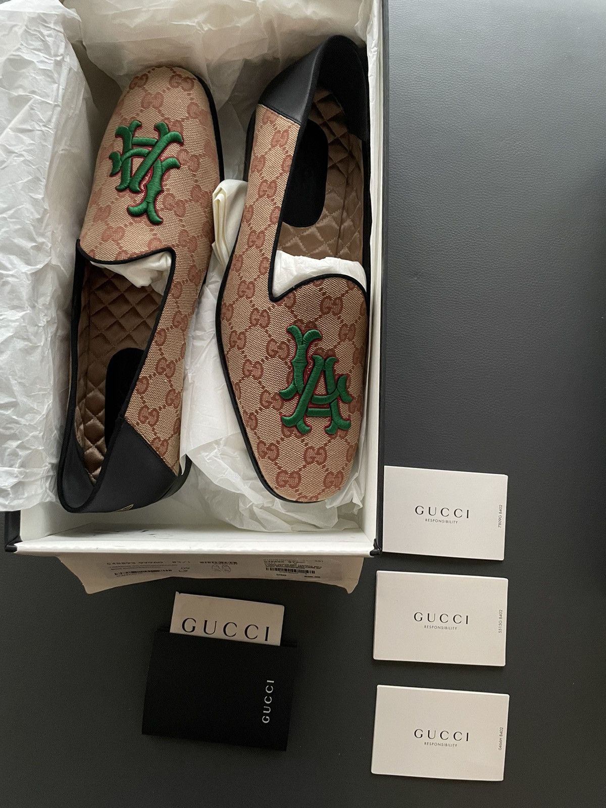 Gucci × MLB RareLimited Edition Gucci x LA Dodgers GG Logo Loafer Shoes Size US 9.5 / EU 42-43 - 12 Thumbnail