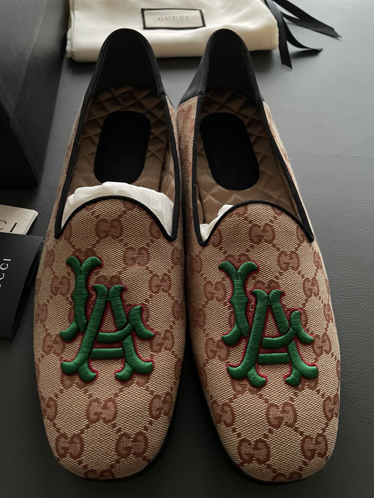 Gucci × MLB RareLimited Edition Gucci x LA Dodgers GG Logo Loafer Shoes Size US 9.5 / EU 42-43 - 6 Thumbnail