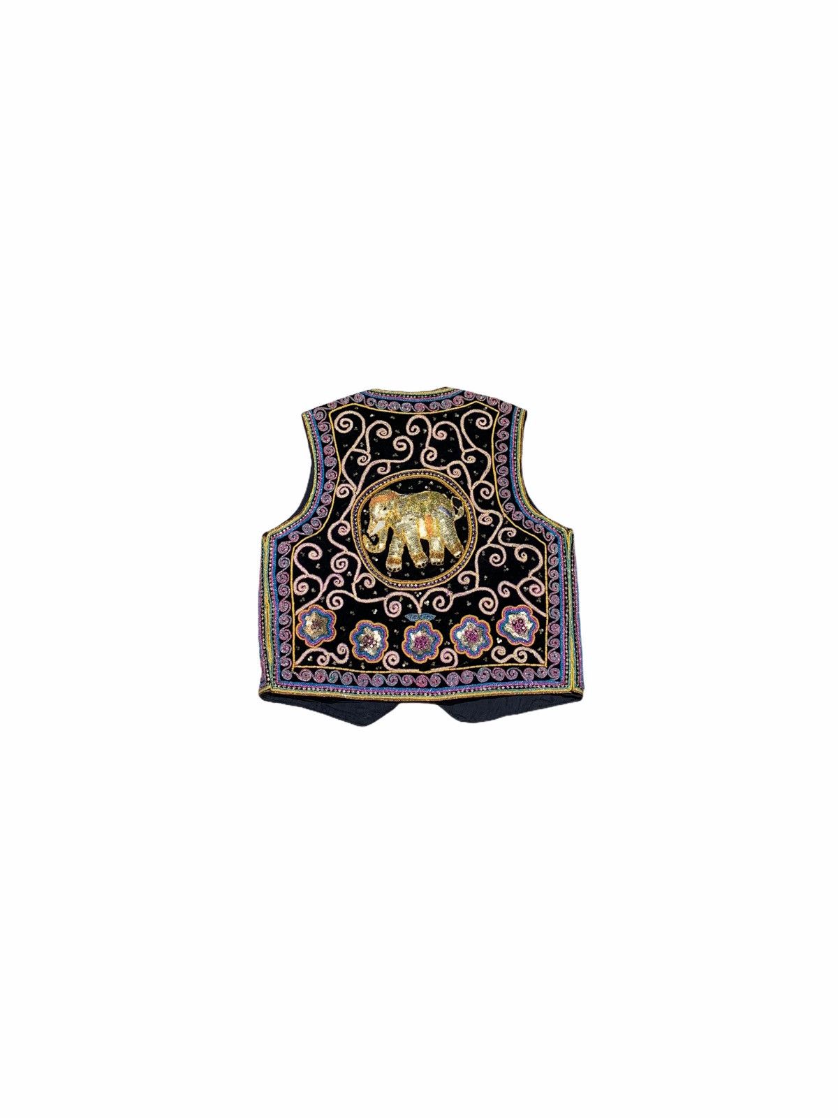 Vintage Vintage 80s Embellished Elephant Vest Size US L / EU 52-54 / 3 - 2 Thumbnail