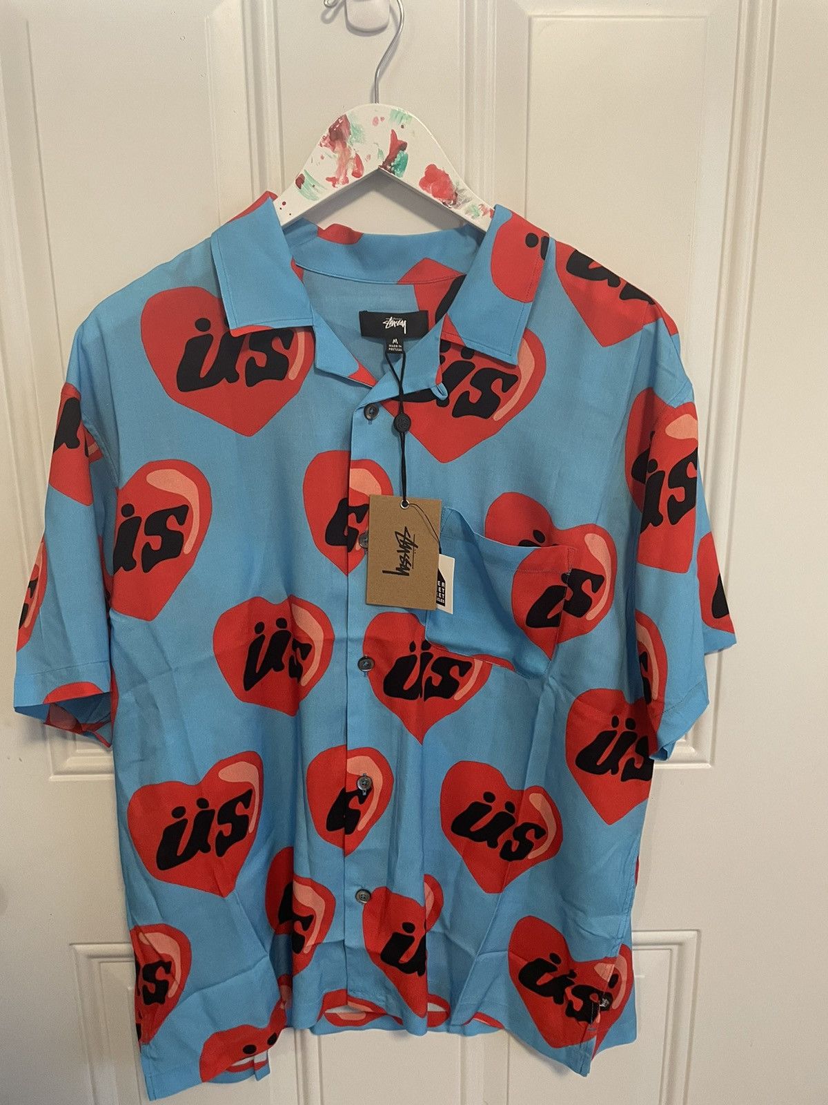 Stussy x CPFM Heart 転がさ S/S Shirt Blue Red