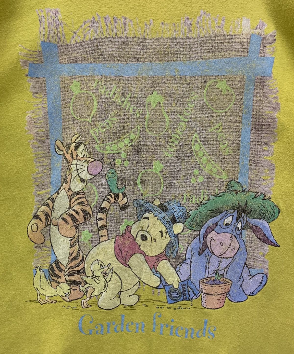 Disney Vintage 90s Pooh Garden Friends Cartoon Winnie The Pooh Tees Size US L / EU 52-54 / 3 - 4 Thumbnail