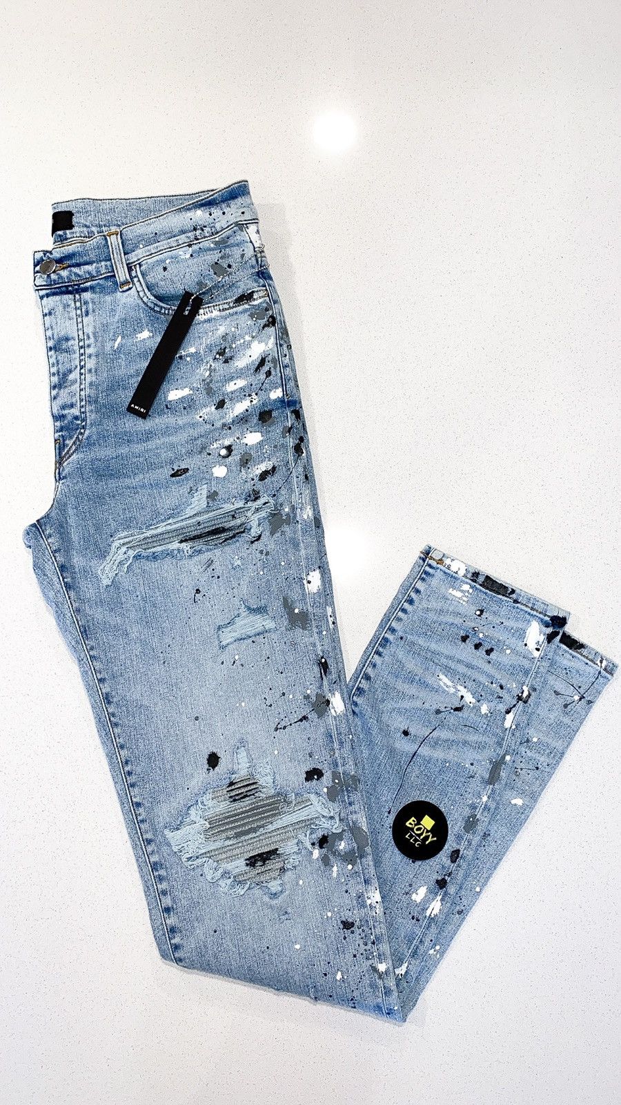 Amiri Amiri paint splatter mx1 jeans Grailed