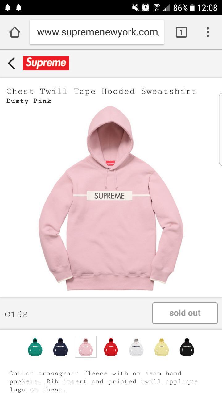Supreme chest twill tape hooded sweatshirt hotsell