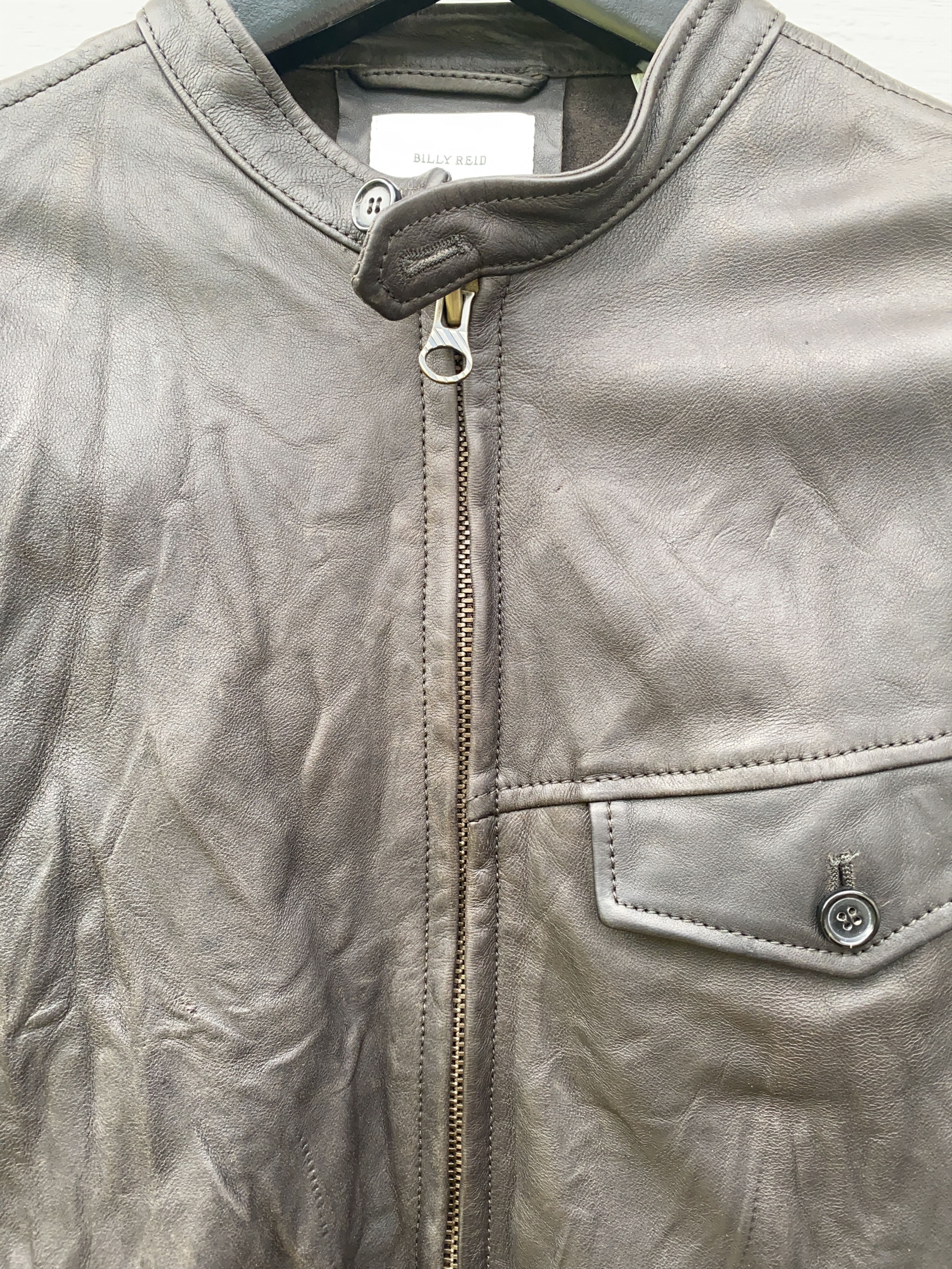 Billy Reid Leather racer jacket Size US M / EU 48-50 / 2 - 2 Thumbnail