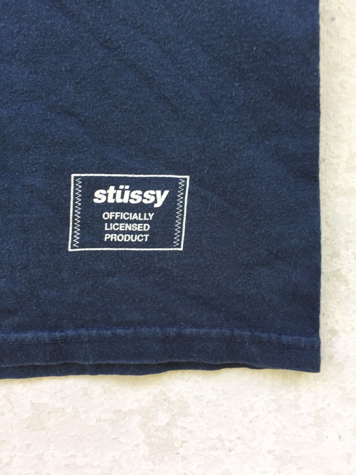 Stussy × Vintage Vintage Stussy 1980 Navy Blue T-shirt Size US L / EU 52-54 / 3 - 4 Thumbnail