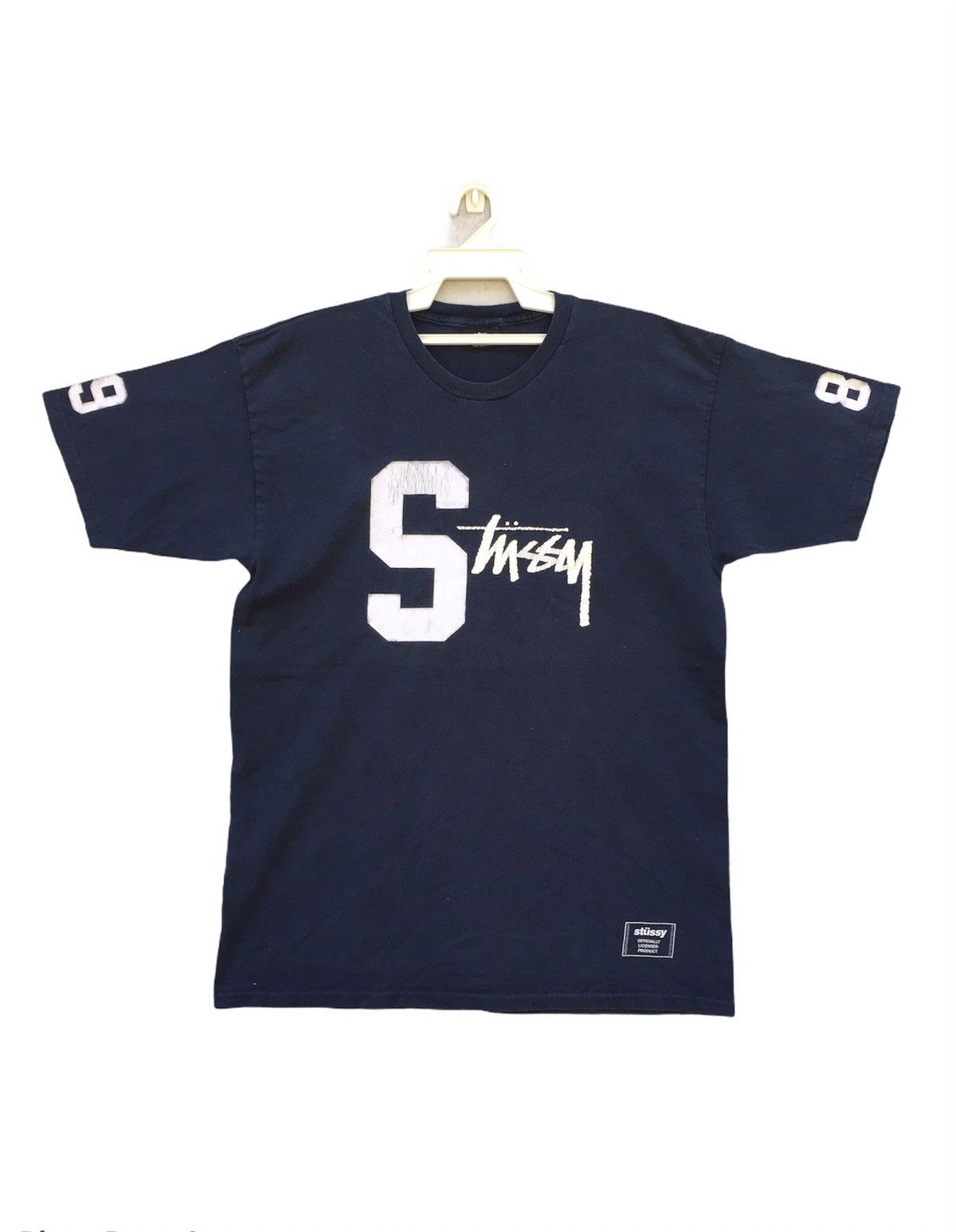 Stussy × Vintage Vintage Stussy 1980 Navy Blue T-shirt Size US L / EU 52-54 / 3 - 1 Thumbnail