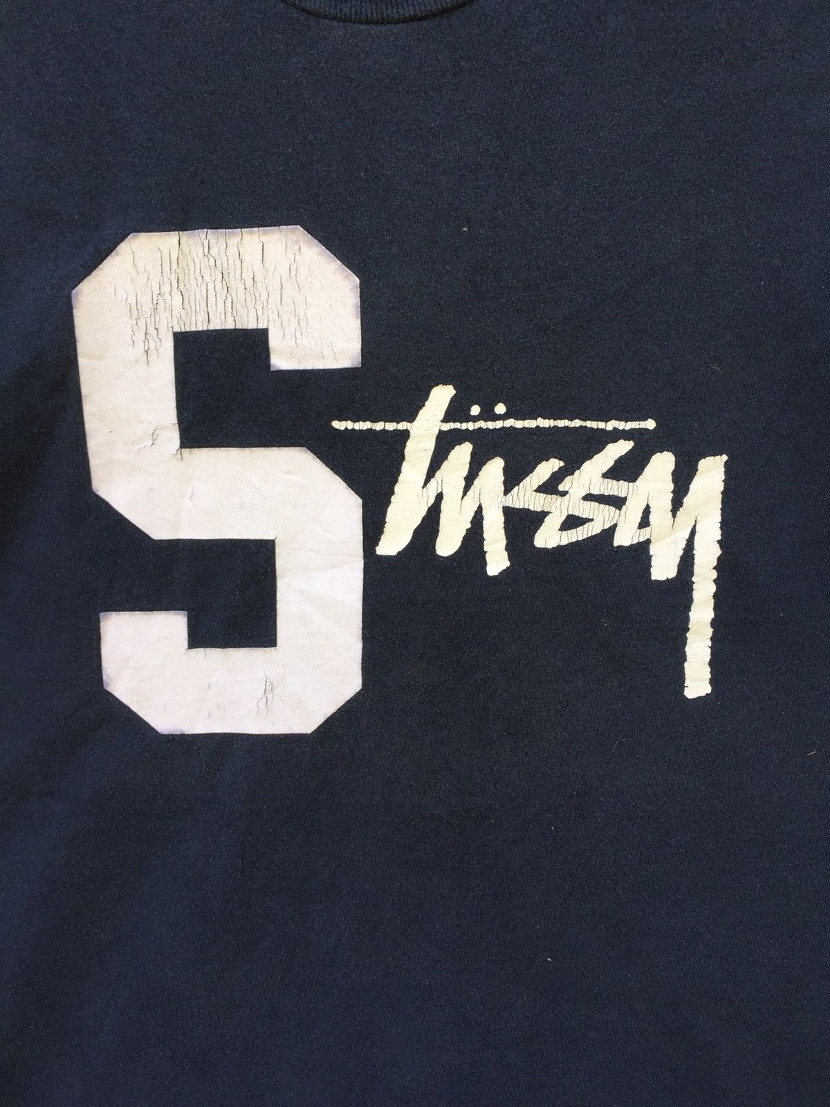 Stussy × Vintage Vintage Stussy 1980 Navy Blue T-shirt Size US L / EU 52-54 / 3 - 2 Thumbnail
