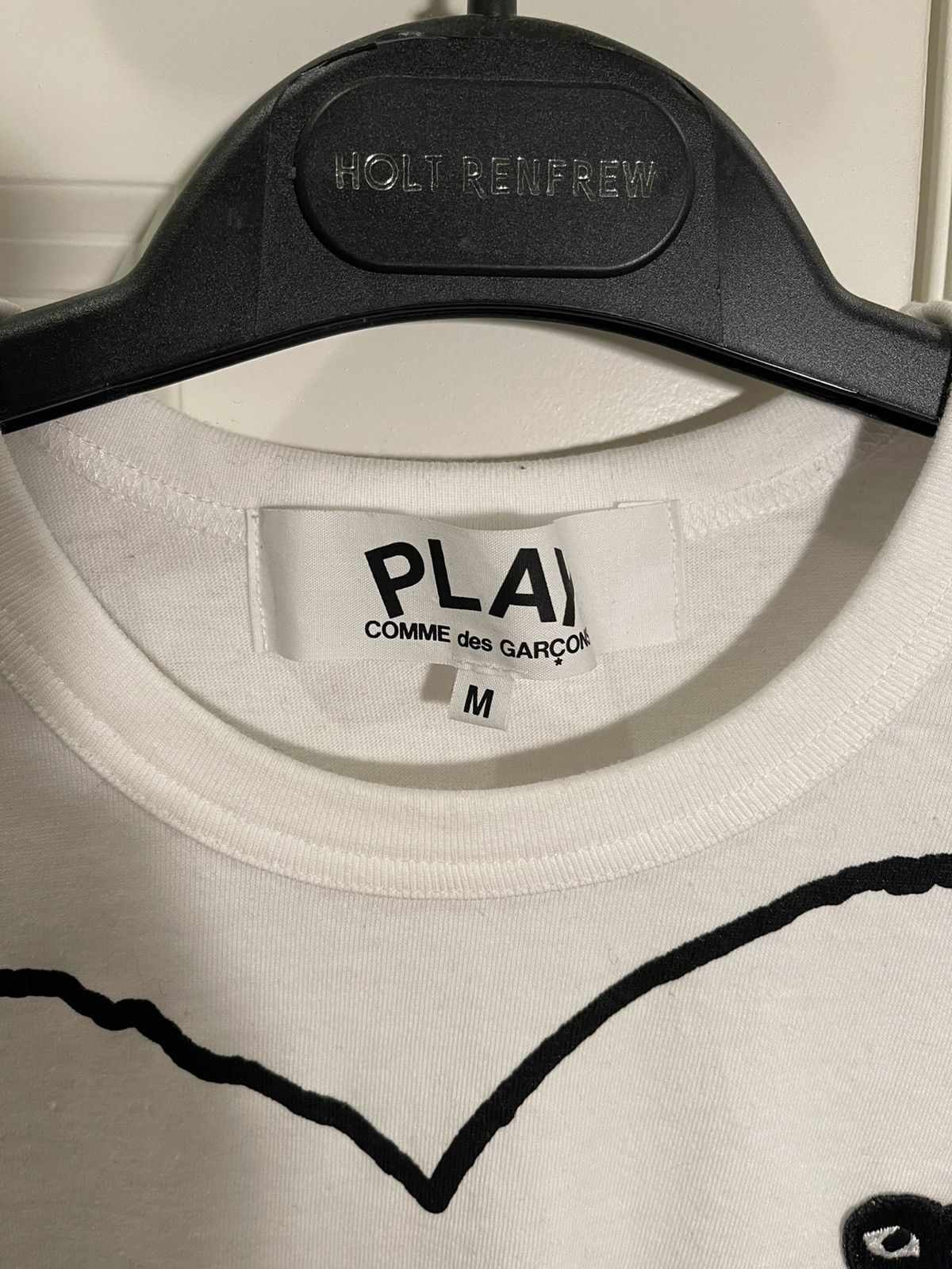 Comme des Garcons PLAY Heart Outline Tee Size US M / EU 48-50 / 2 - 2 Thumbnail