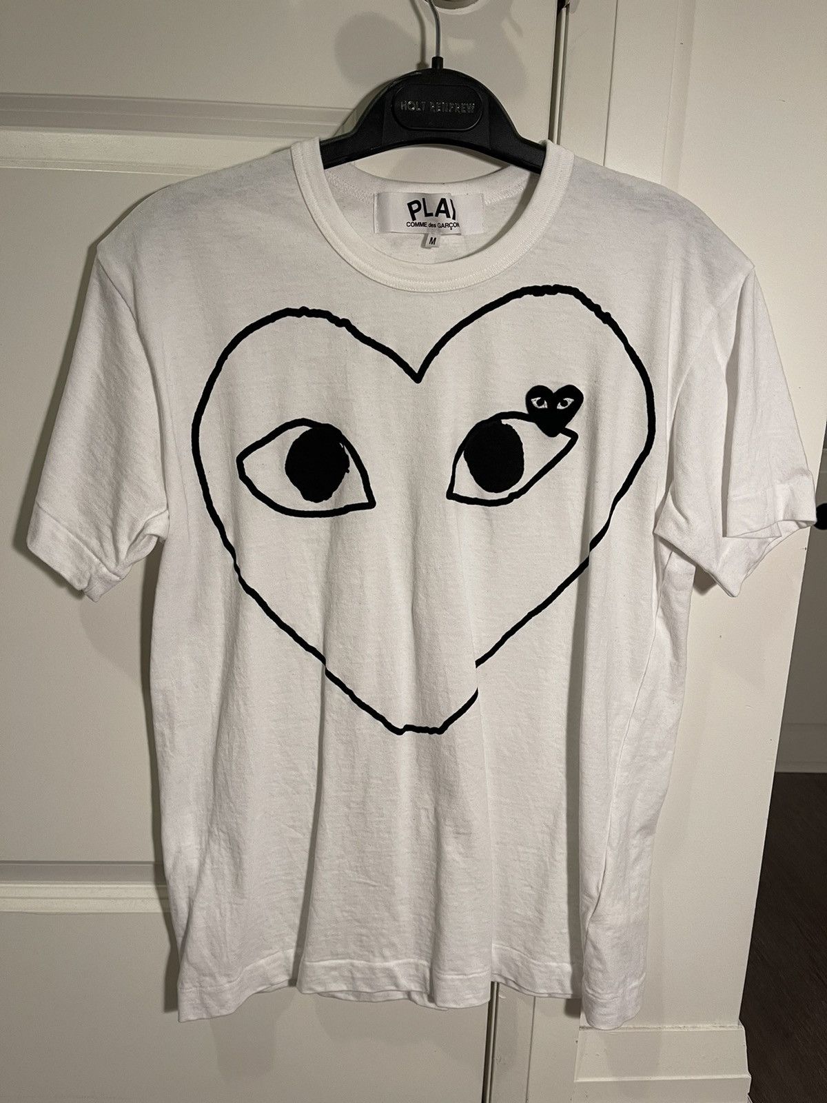 Comme des Garcons PLAY Heart Outline Tee Size US M / EU 48-50 / 2 - 1 Thumbnail