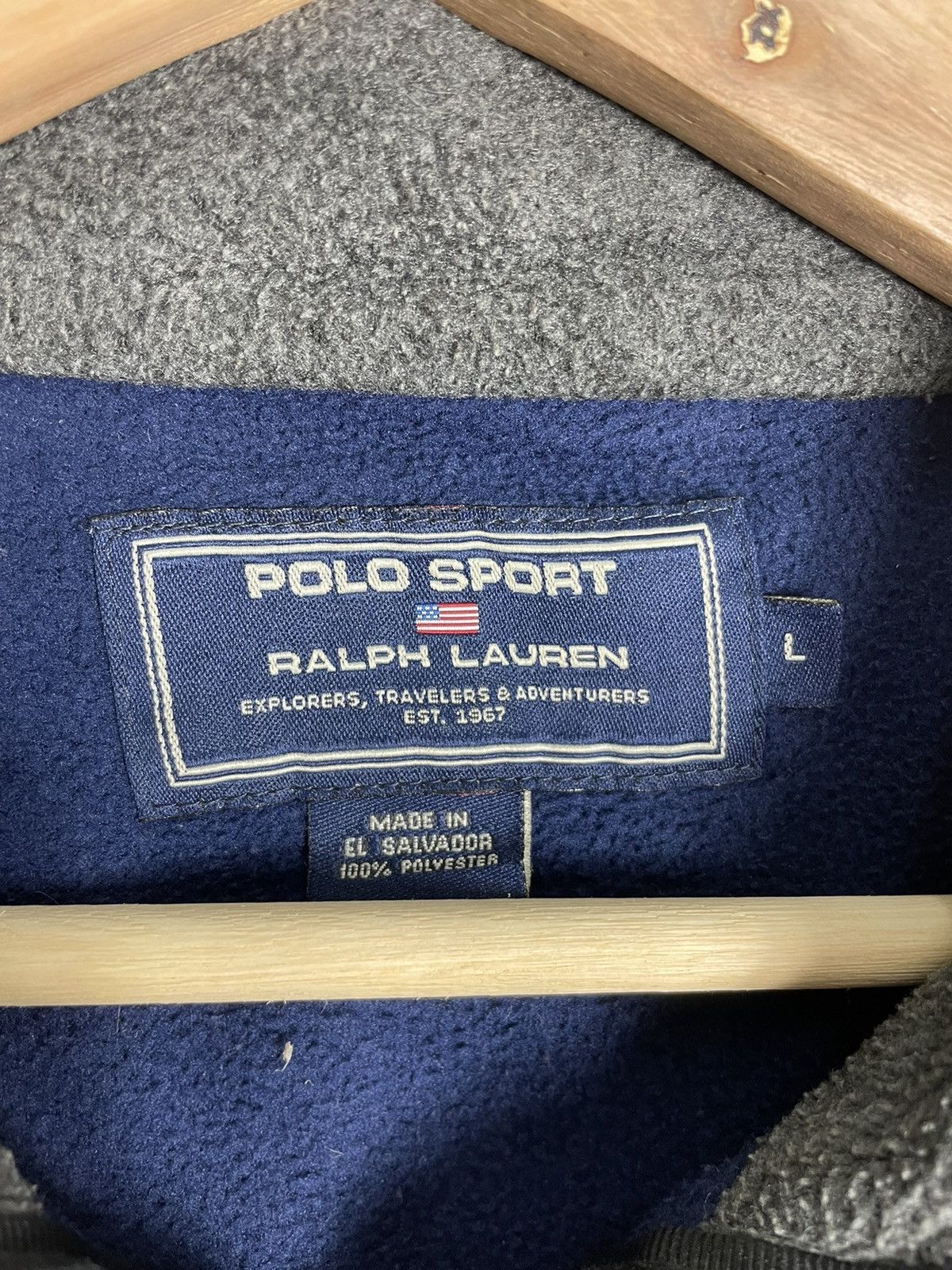 Polartec × Polo Ralph Lauren × Vintage 90s Polo Sport Ralph Lauren Polartec Thermal Fleece Jacket Size US L / EU 52-54 / 3 - 3 Thumbnail