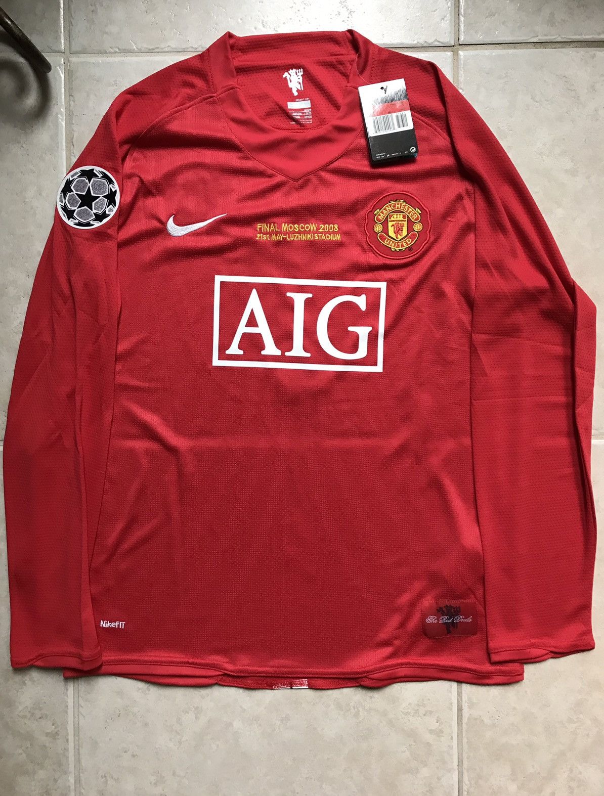Vintage Cristiano ronaldo manchester united 2008 UCL final jersey