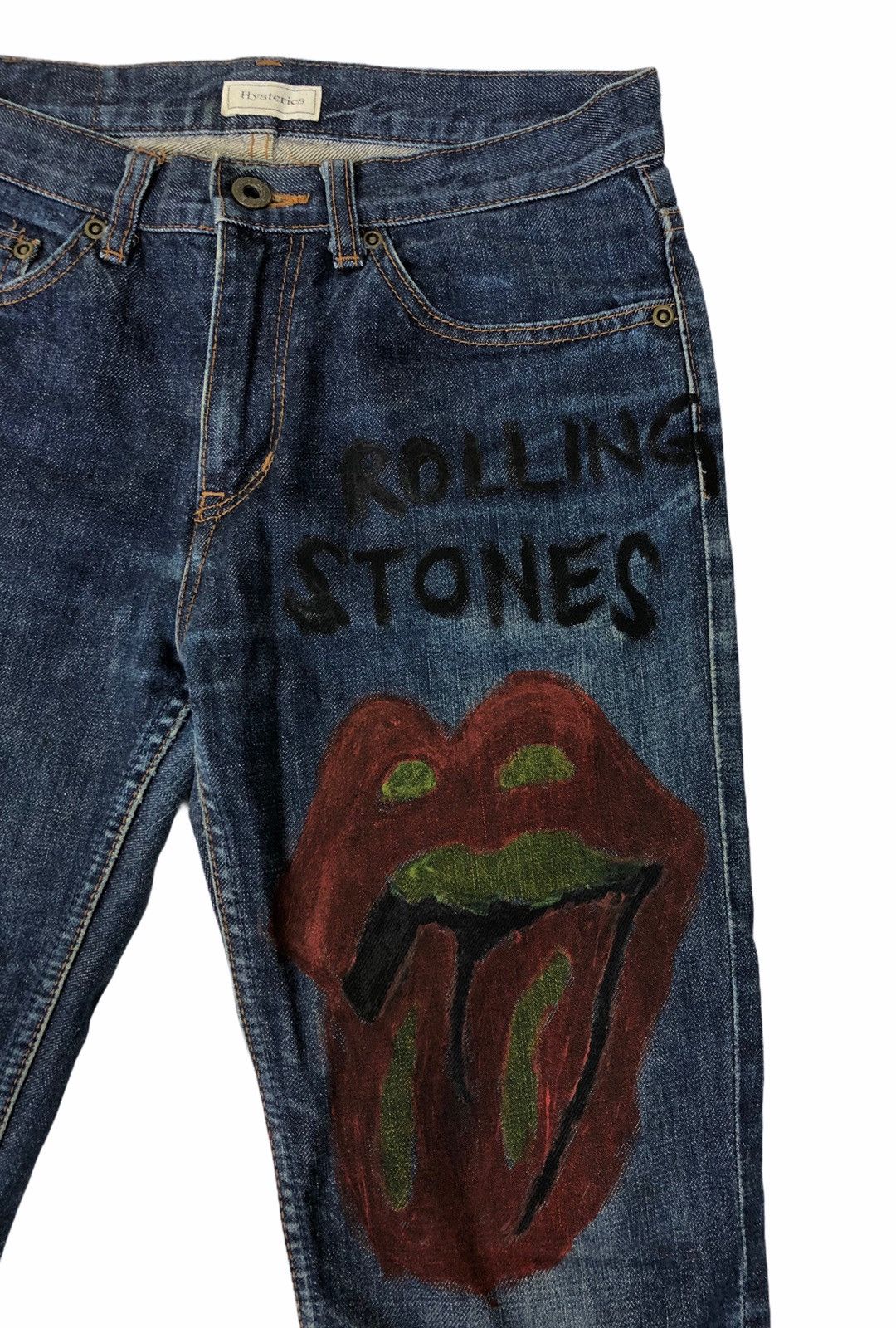 Hysteric Glamour × Japanese Brand Hysteric Glamour Custom Parody Rolling Stones Slim Fit Jeans Size US 28 / EU 44 - 6 Thumbnail