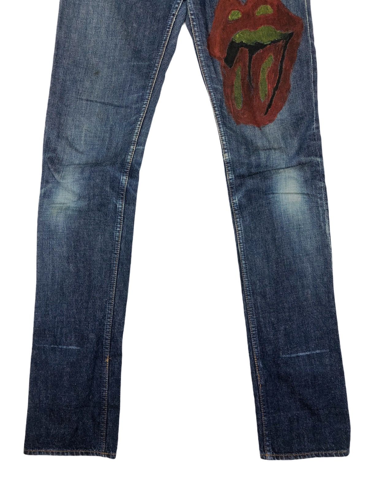 Hysteric Glamour × Japanese Brand Hysteric Glamour Custom Parody Rolling Stones Slim Fit Jeans Size US 28 / EU 44 - 5 Thumbnail