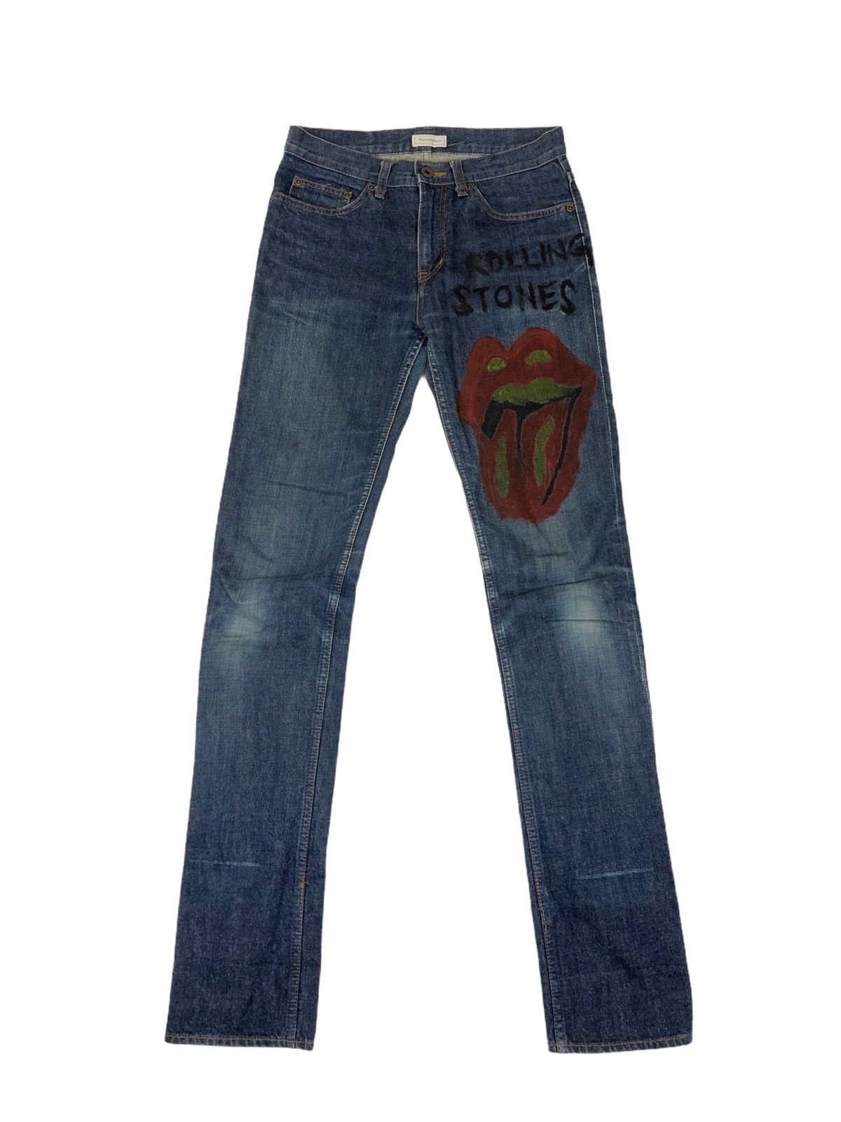 Hysteric Glamour × Japanese Brand Hysteric Glamour Custom Parody Rolling Stones Slim Fit Jeans Size US 28 / EU 44 - 1 Thumbnail