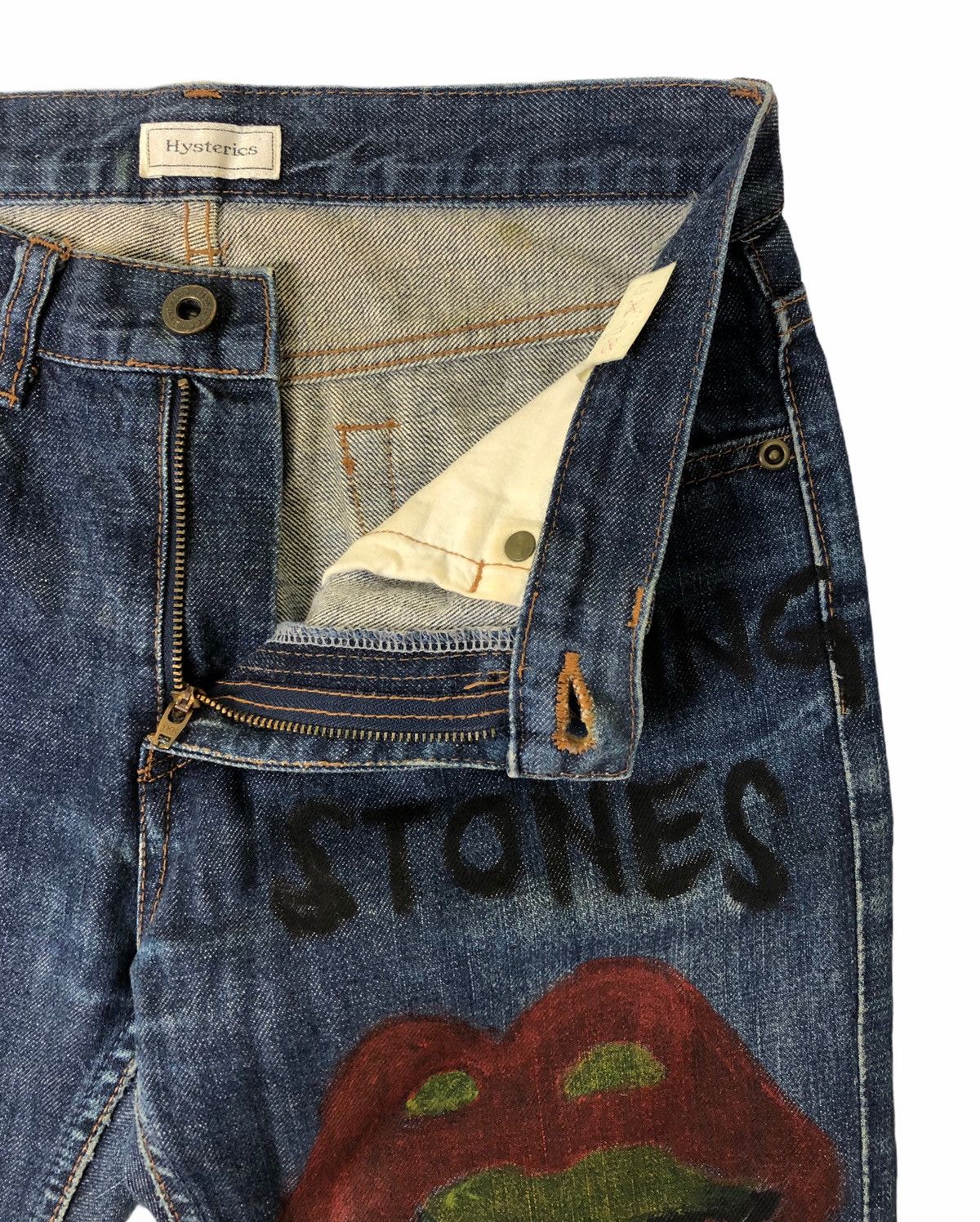 Hysteric Glamour × Japanese Brand Hysteric Glamour Custom Parody Rolling Stones Slim Fit Jeans Size US 28 / EU 44 - 8 Thumbnail
