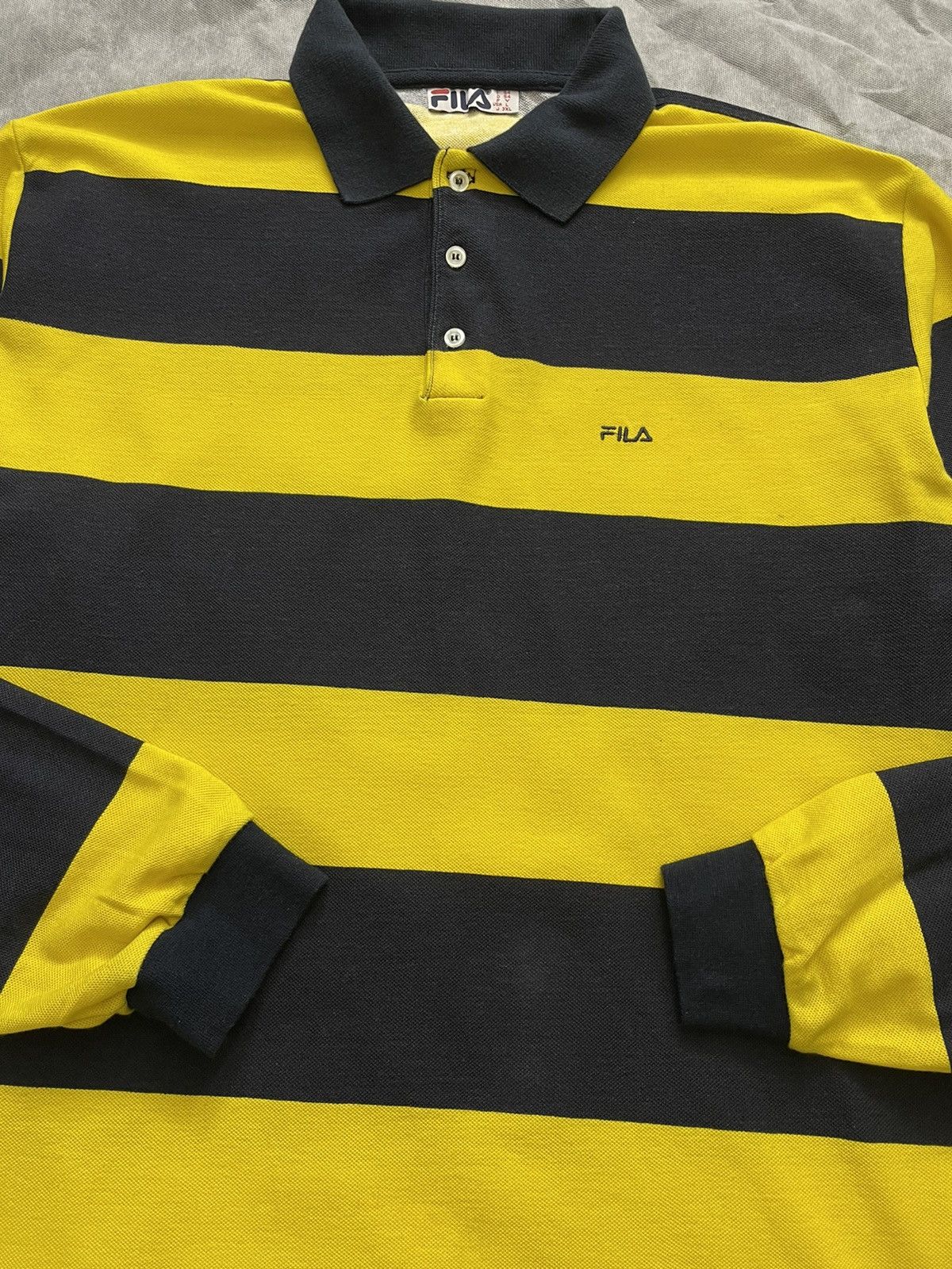 Fila × Vintage FILA vintage Striped polo Long sleeve size 54/XXL Size US XL / EU 56 / 4 - 4 Thumbnail