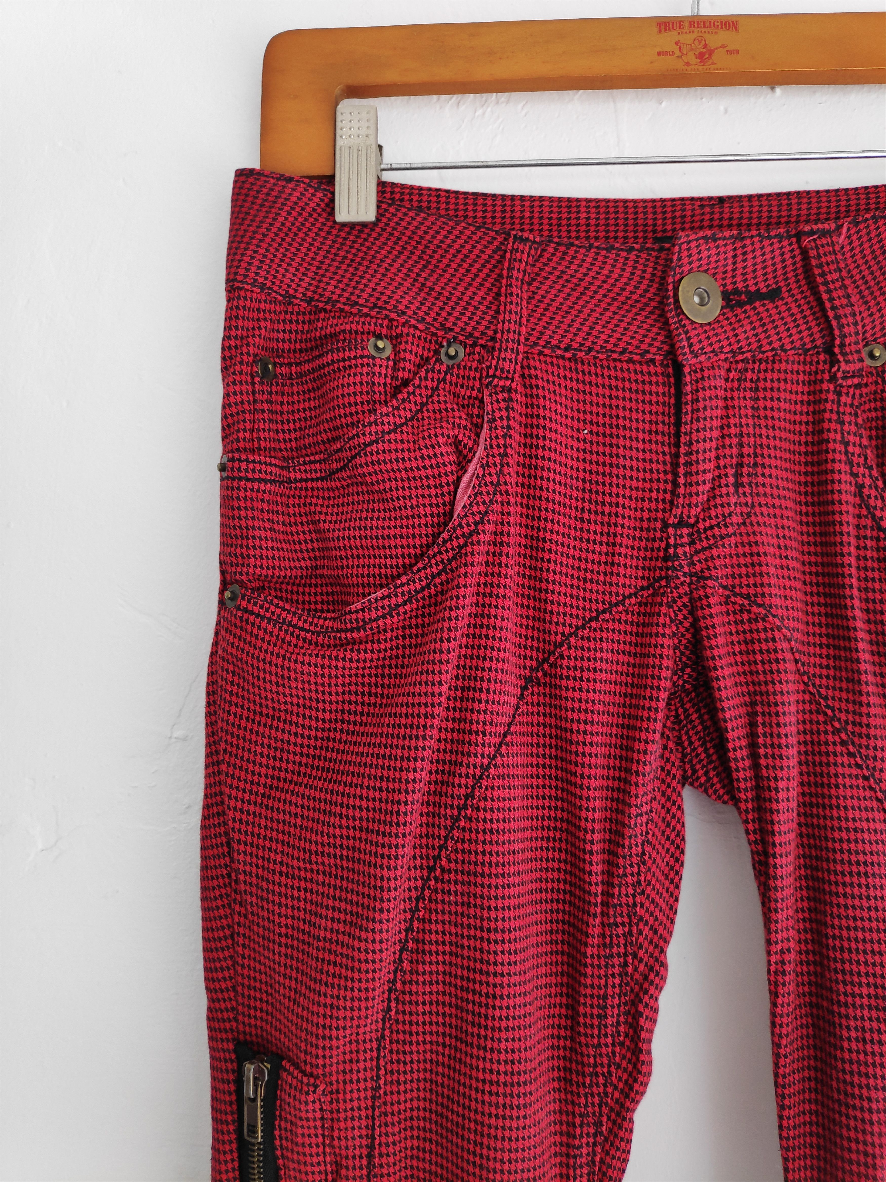 If Six Was Nine × Japanese Brand × Seditionaries Glad News Tartan Plaid Punk Zipper Skinny Pants Size 29 Size US 29 - 15 Thumbnail