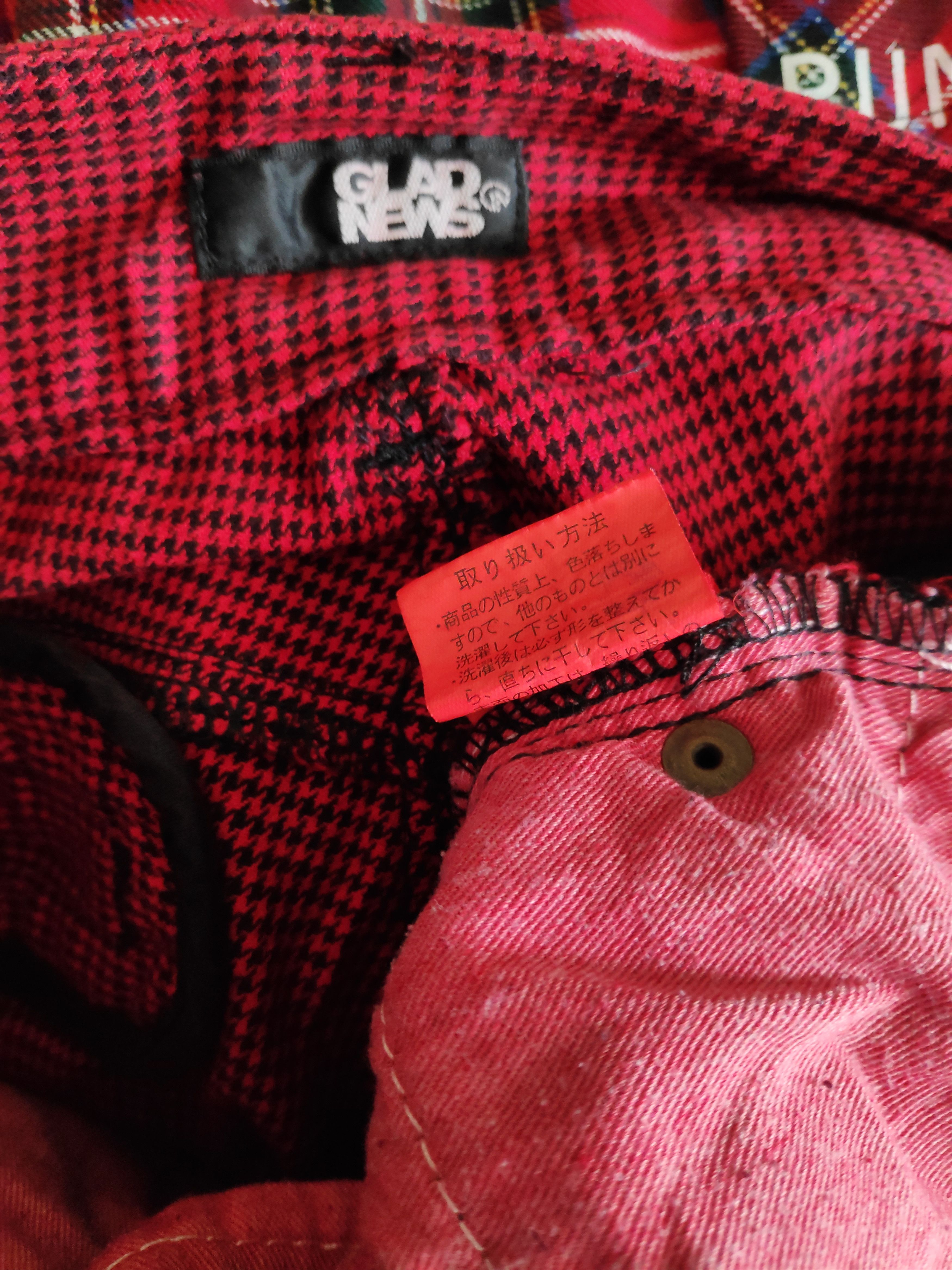 If Six Was Nine × Japanese Brand × Seditionaries Glad News Tartan Plaid Punk Zipper Skinny Pants Size 29 Size US 29 - 2 Thumbnail