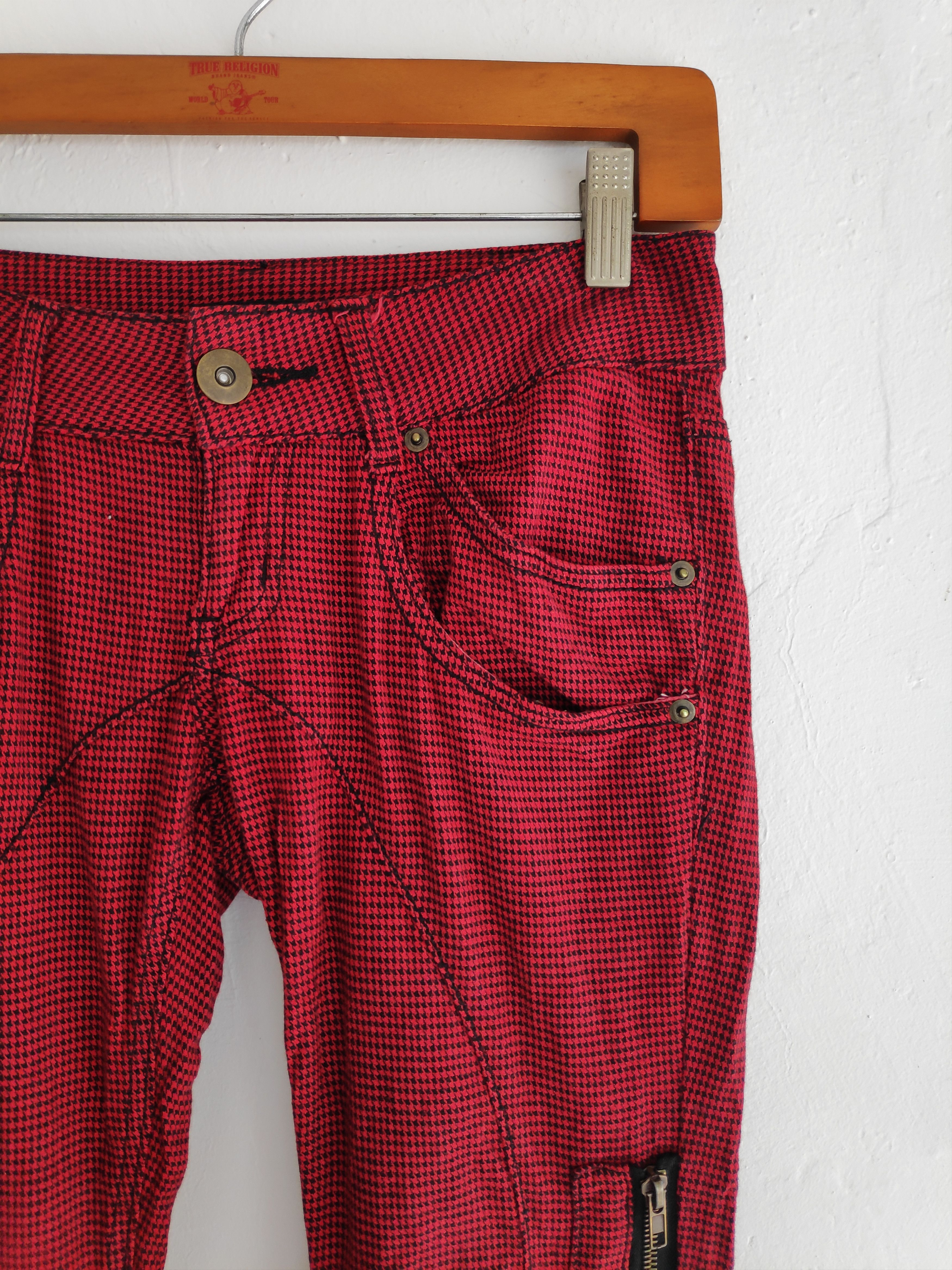If Six Was Nine × Japanese Brand × Seditionaries Glad News Tartan Plaid Punk Zipper Skinny Pants Size 29 Size US 29 - 5 Thumbnail