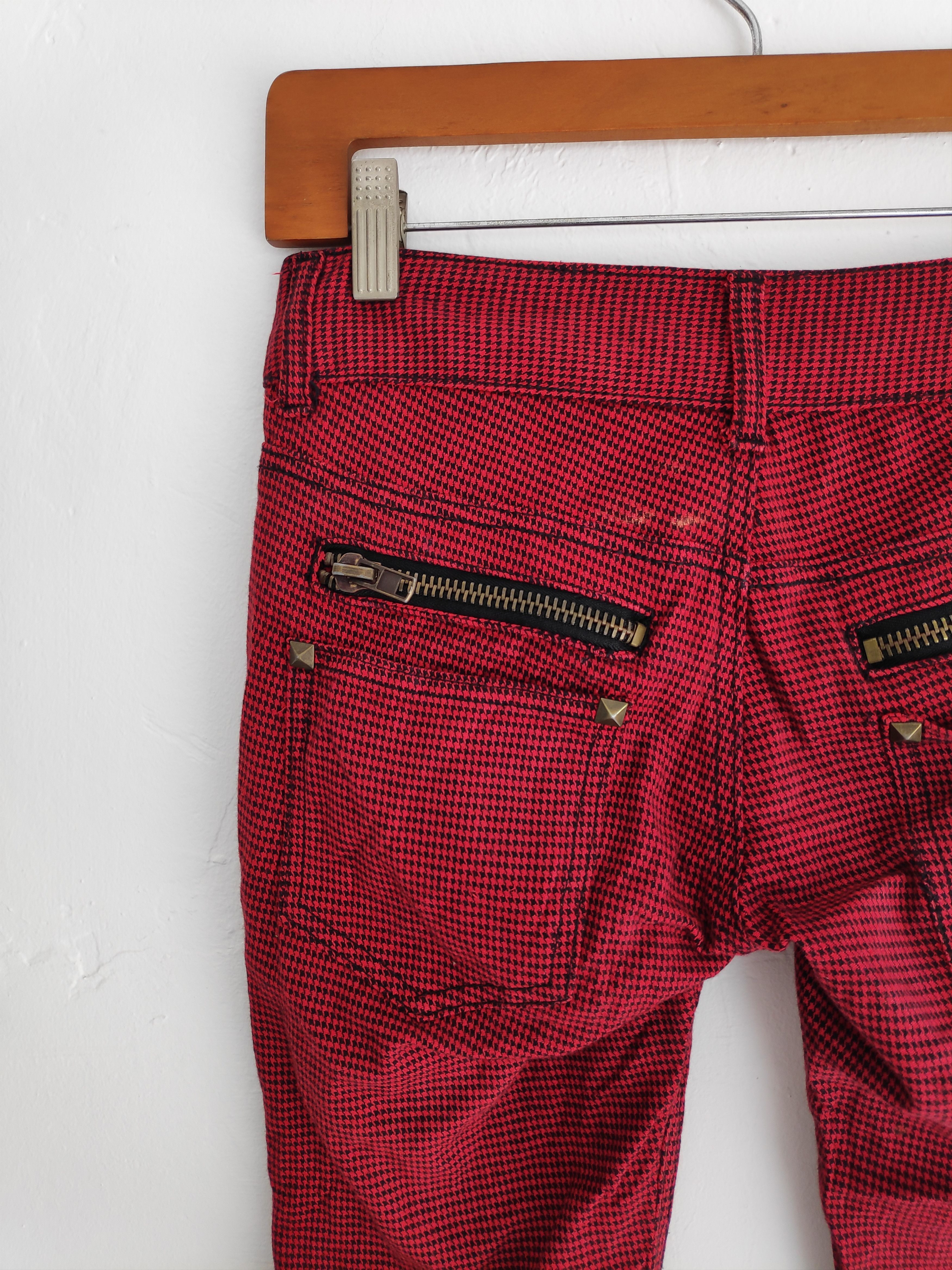 If Six Was Nine × Japanese Brand × Seditionaries Glad News Tartan Plaid Punk Zipper Skinny Pants Size 29 Size US 29 - 16 Thumbnail