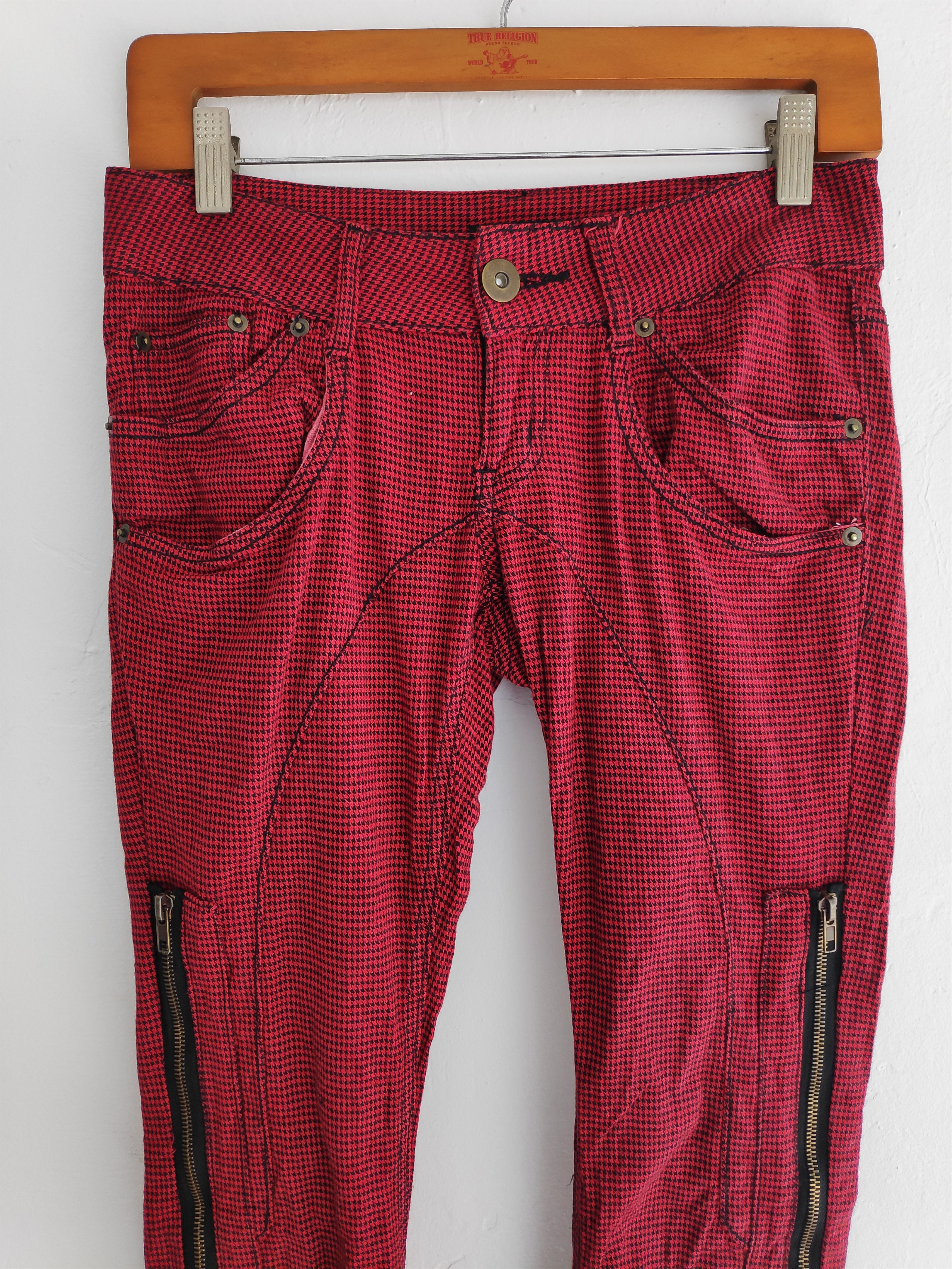 If Six Was Nine × Japanese Brand × Seditionaries Glad News Tartan Plaid Punk Zipper Skinny Pants Size 29 Size US 29 - 4 Thumbnail