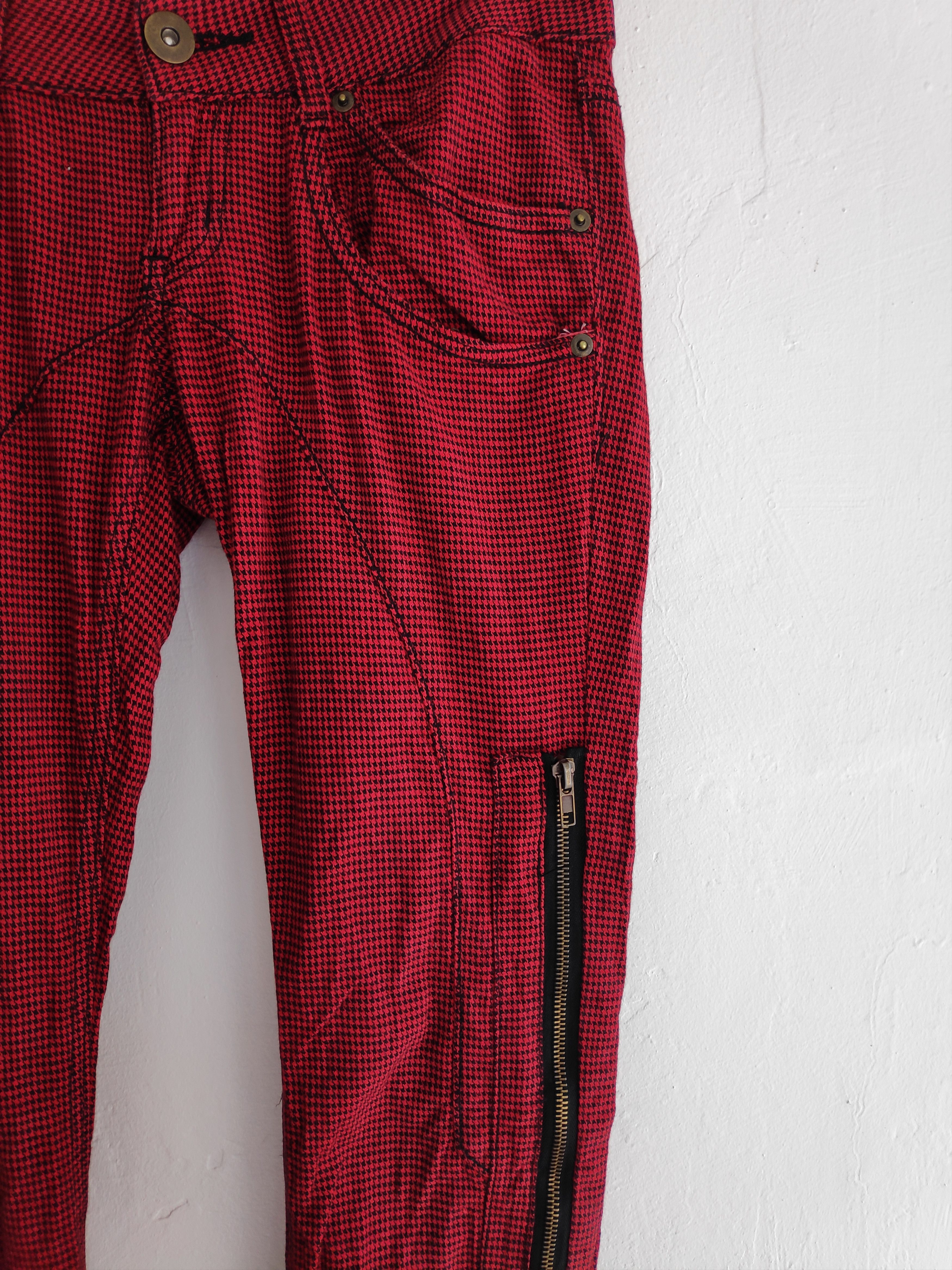 If Six Was Nine × Japanese Brand × Seditionaries Glad News Tartan Plaid Punk Zipper Skinny Pants Size 29 Size US 29 - 6 Thumbnail