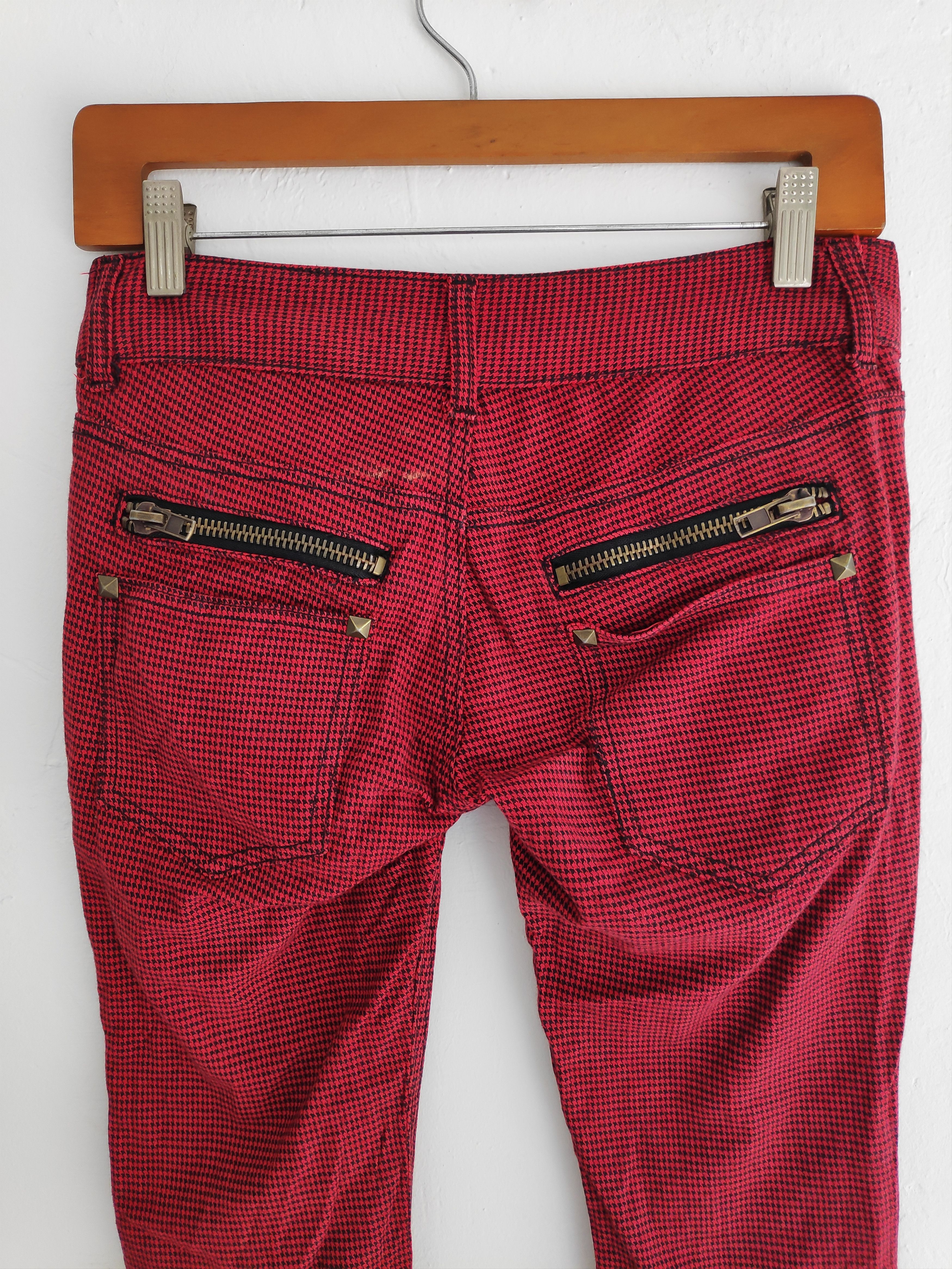 If Six Was Nine × Japanese Brand × Seditionaries Glad News Tartan Plaid Punk Zipper Skinny Pants Size 29 Size US 29 - 19 Thumbnail
