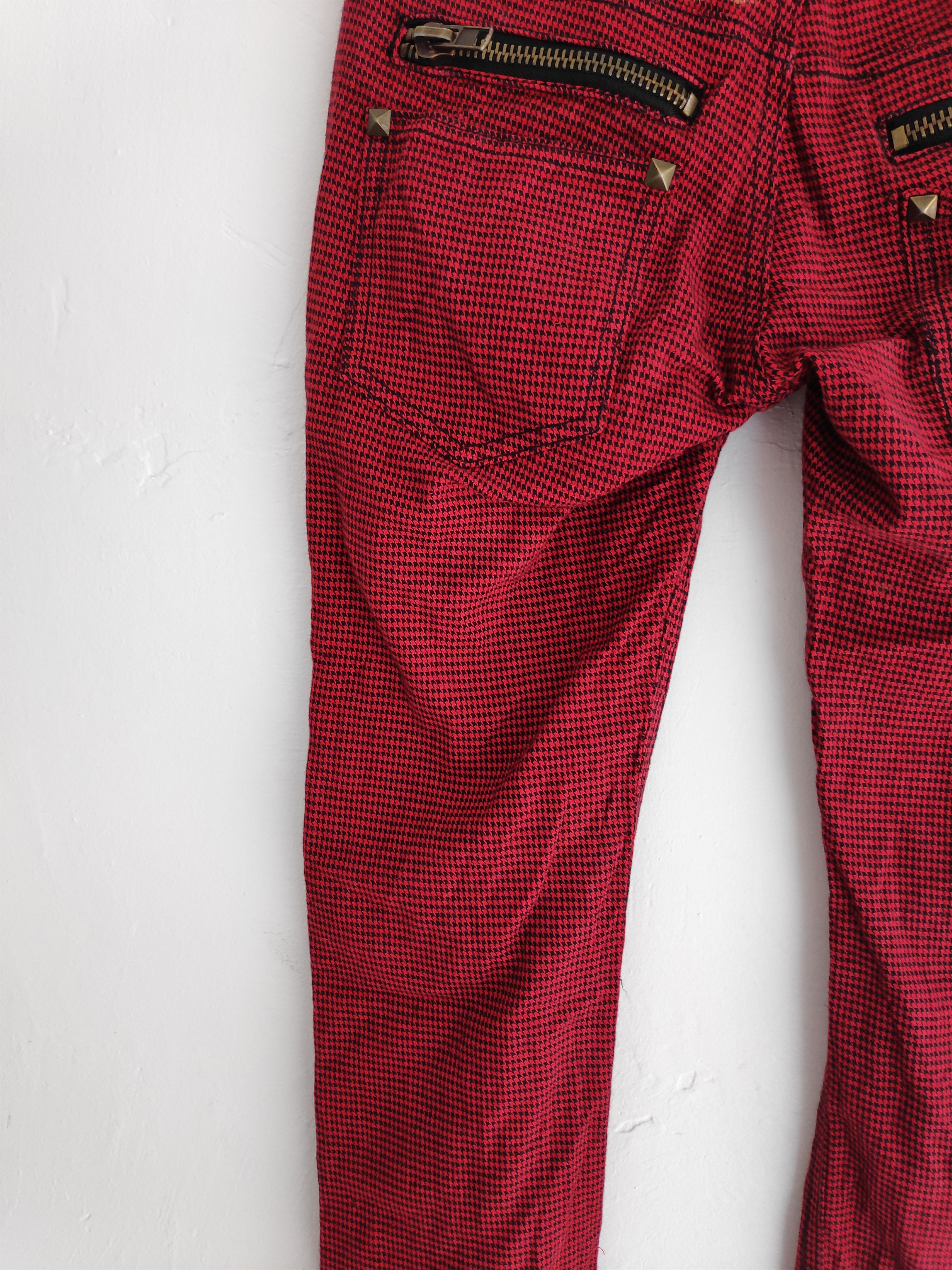 If Six Was Nine × Japanese Brand × Seditionaries Glad News Tartan Plaid Punk Zipper Skinny Pants Size 29 Size US 29 - 10 Thumbnail