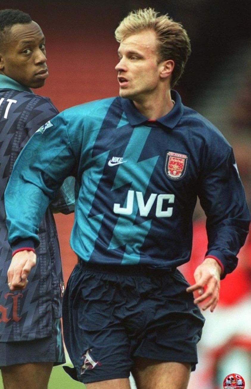 image of Arsnl x Nike Vintage 90's Arsenal Away Jersey By Nike in Blue, Men's (Size Large)