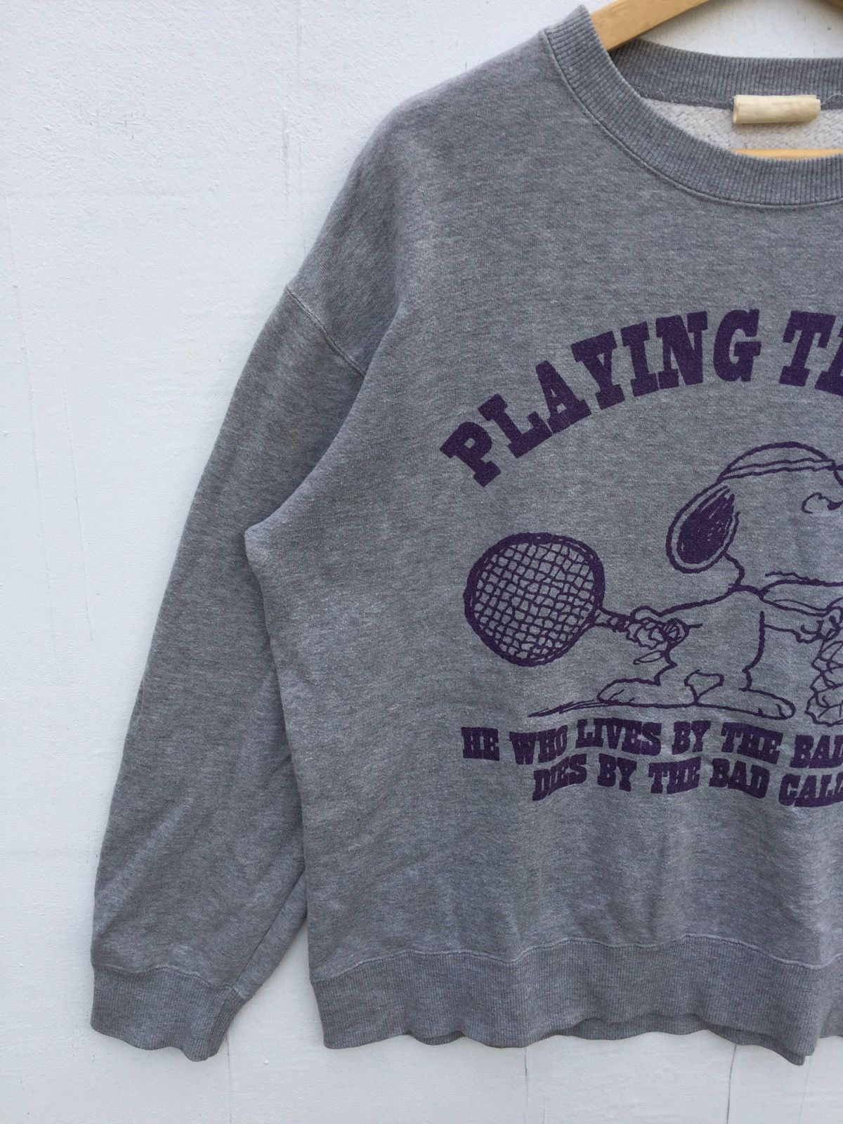 Peanuts Vintage Peanuts Snoopy Playing Tennis Sweatshirt Size US XL / EU 56 / 4 - 4 Thumbnail
