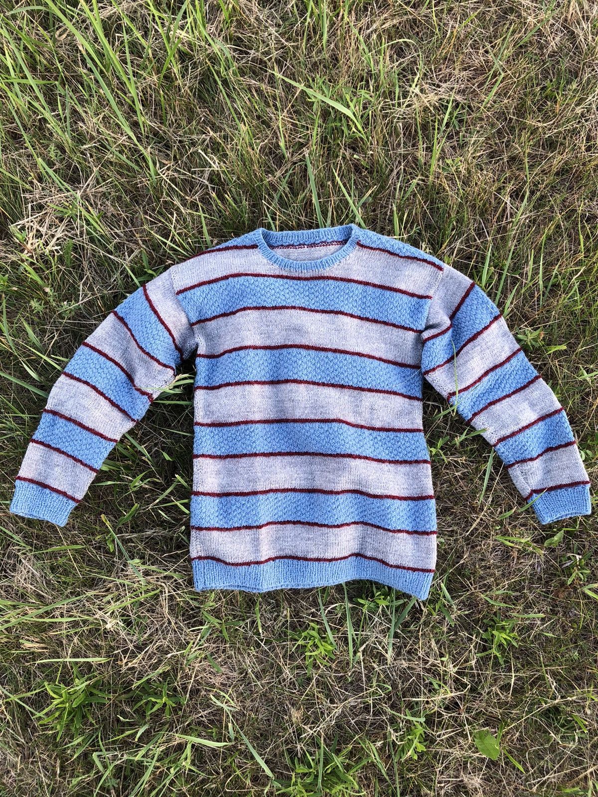 Japanese Brand Custom hand knitted wool sweater Size US L / EU 52-54 / 3 - 1 Thumbnail